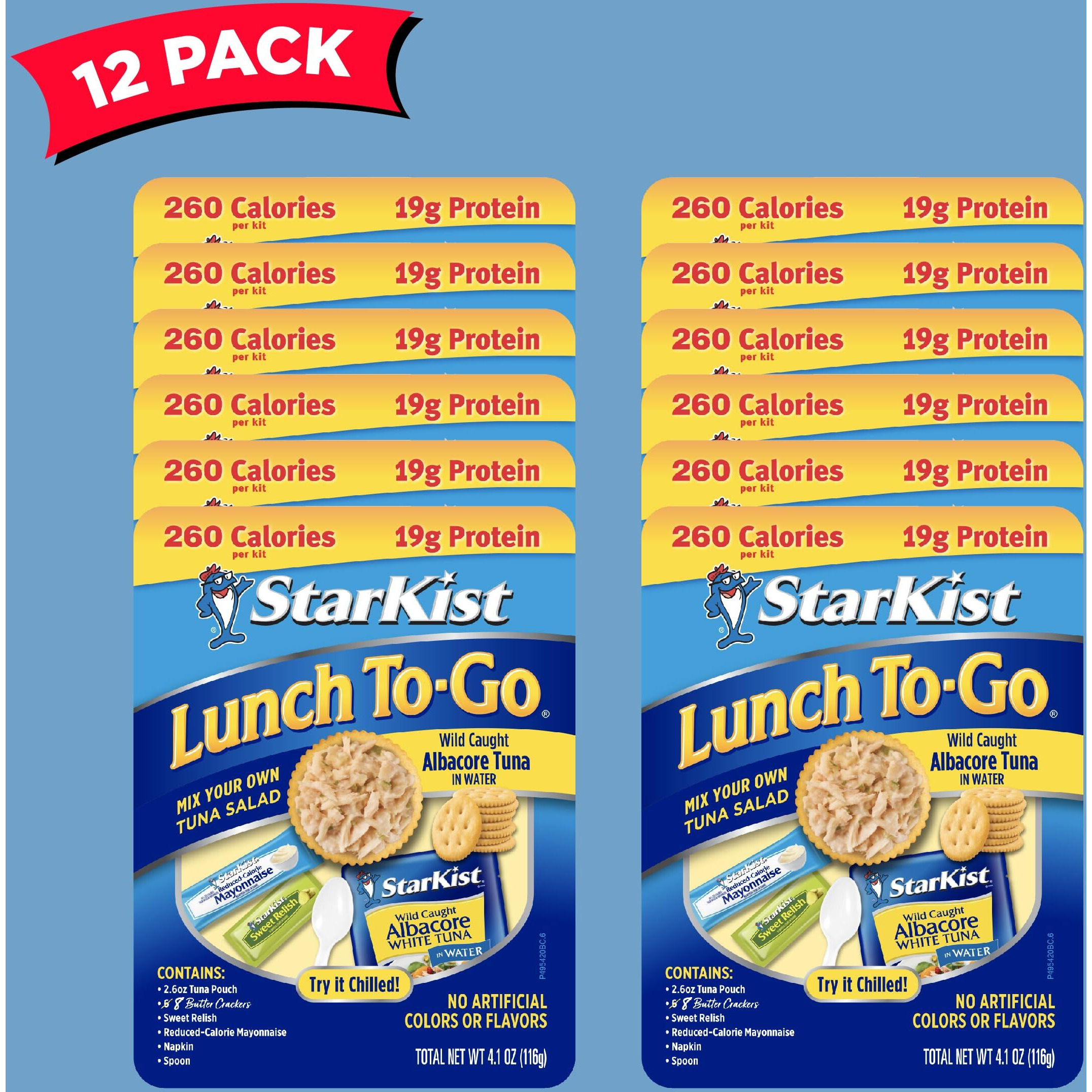 Starkist Lunch To-Go Albacore Mix Your Own Tuna Salad, 4.1 Ounce Kit, 12 Pack
