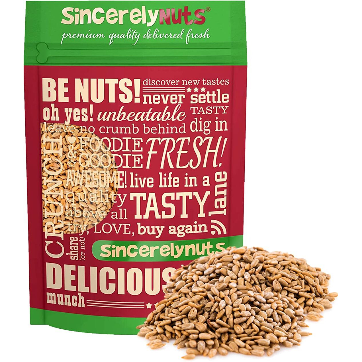 Sincerely Nuts Sunflower Seeds Roasted And Salted, Hulled | No Shell, Gluten-Free Snack, Vegan, And Kosher Certified, 2(Lb) Bag