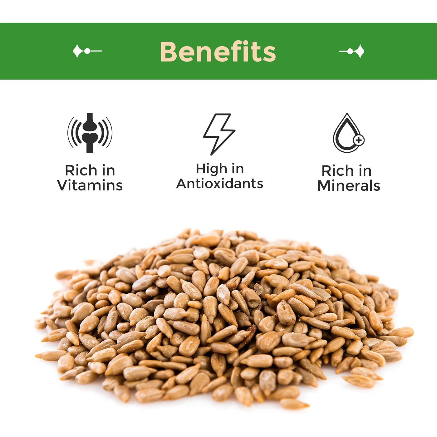 Sincerely Nuts Sunflower Seeds Roasted And Salted, Hulled | No Shell, Gluten-Free Snack, Vegan, And Kosher Certified, 2(Lb) Bag