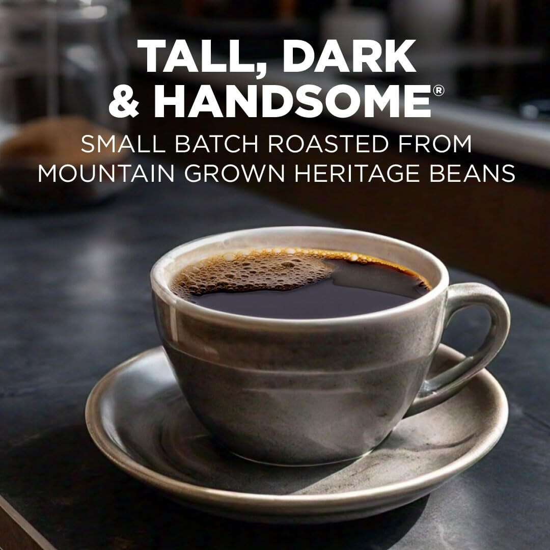 Maud's Dark Roast Instant Coffee Packets Single Serve, 26 Ct | Tall Dark & Handsome | 100% Arabica Dark Roast Coffee Solar Energy Produced | Instant Coffee Powder Travel Packs