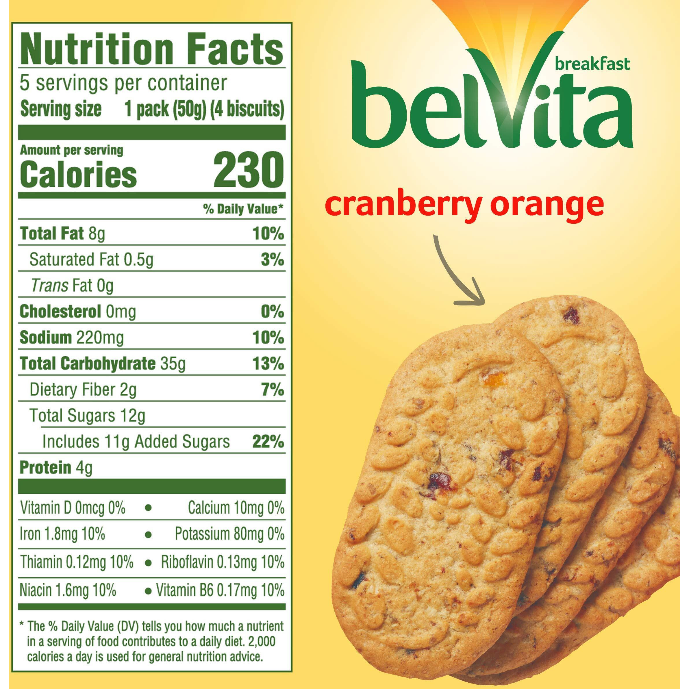 Belvita Cranberry Orange Breakfast Biscuits,(5 Biscuits Per Pack)(Pack Of 5)