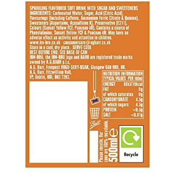 Irn-Bru From Ag Barr The Original And Best Sparkling Flavored Soft Drink | A Scottish Favorite | 330 Ml (Pack Of 24)
