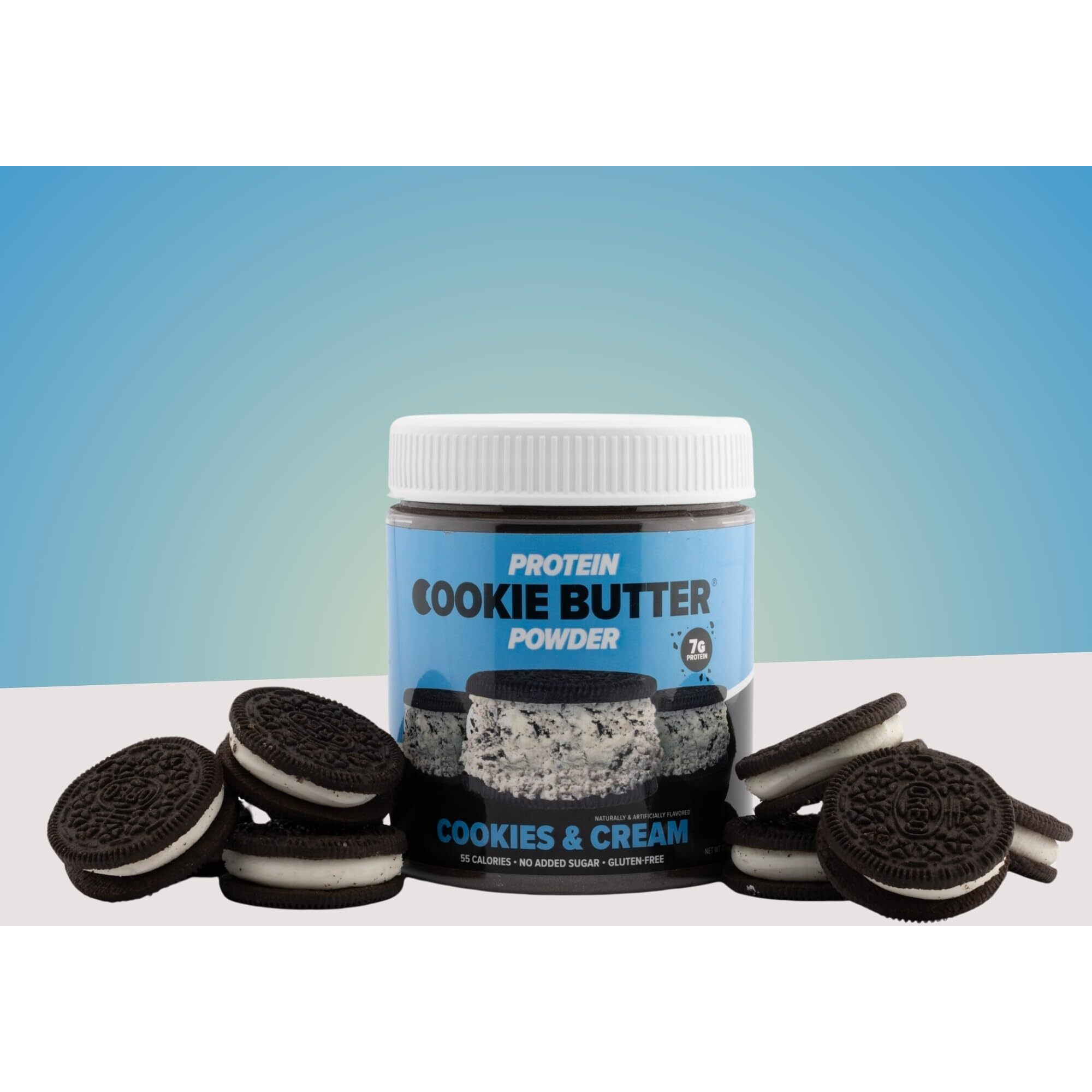 Flexible Dieting Lifestyle Whey Protein Cookie Butter Powder - Cookies & Cream | Keto-Friendly, Low Carb, No Added Sugars, Gluten-Free | Easy To Mix, Bake And Spread | 7.9Oz