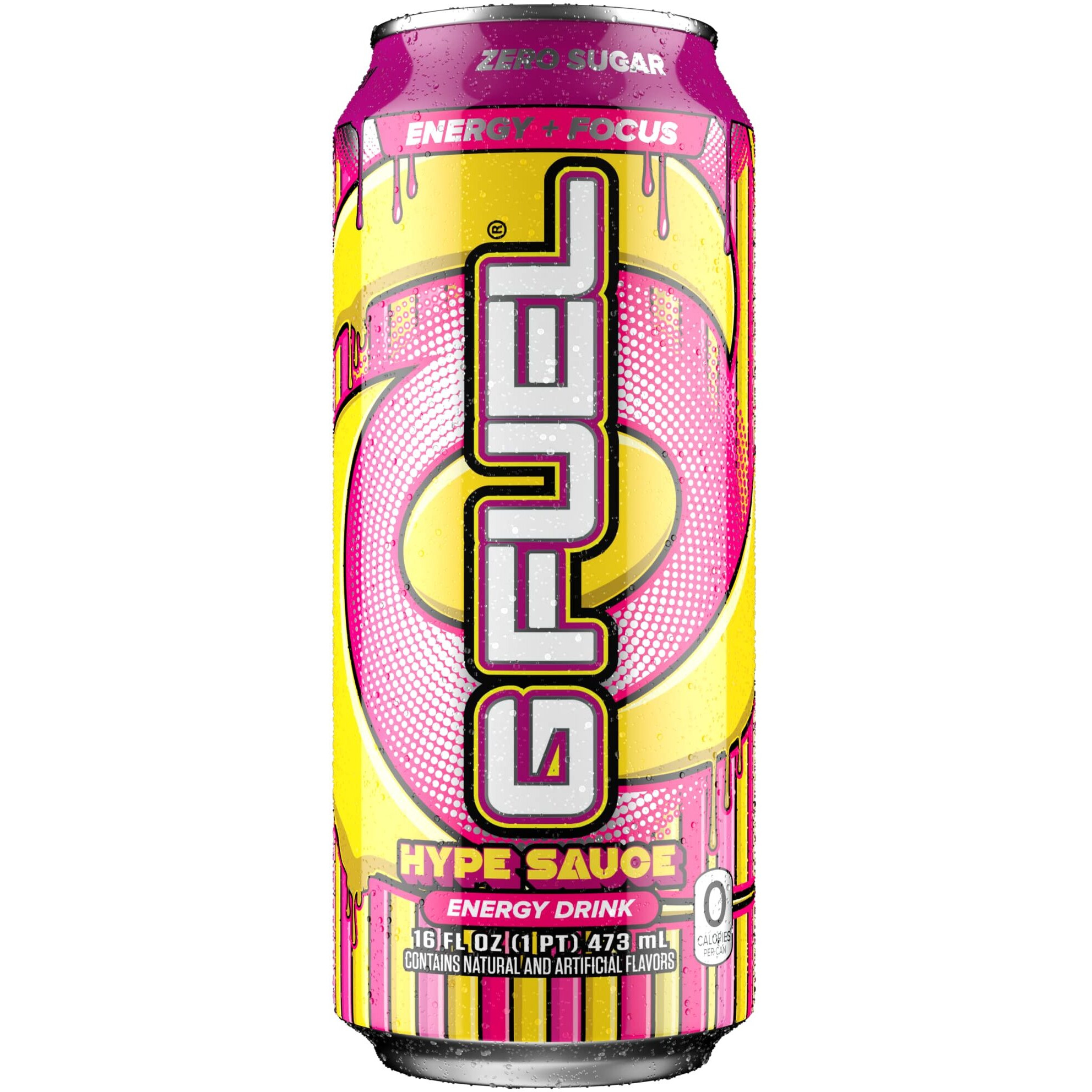 G Fuel Hype Sauce Energy Drink, Sugar Free, Healthy Drinks, Zero Calorie, 300 Mg Caffeine Per Carbonated Can, Raspberry + Lemonade Flavor, Focus Amino, Vitamin + Antioxidants Blend - 12 Pack