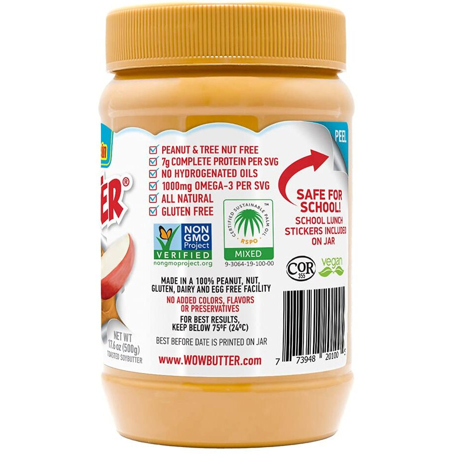 Wowbutter Natural Peanut Free Creamy 1.1Lb Jar
