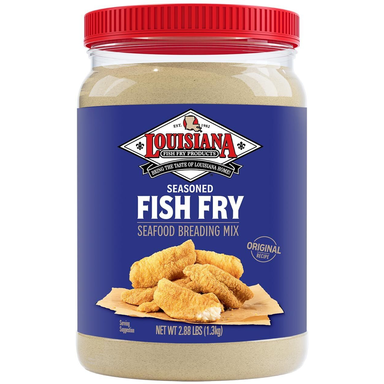 Louisiana Fish Fry Seasoned Fish Fry Seafood Breading Mix 2.88 Lbs. (Pack Of 6) - Season And Cook All Your Fish, Shrimp, Oysters, Vegetables, And More To Crispy Perfection