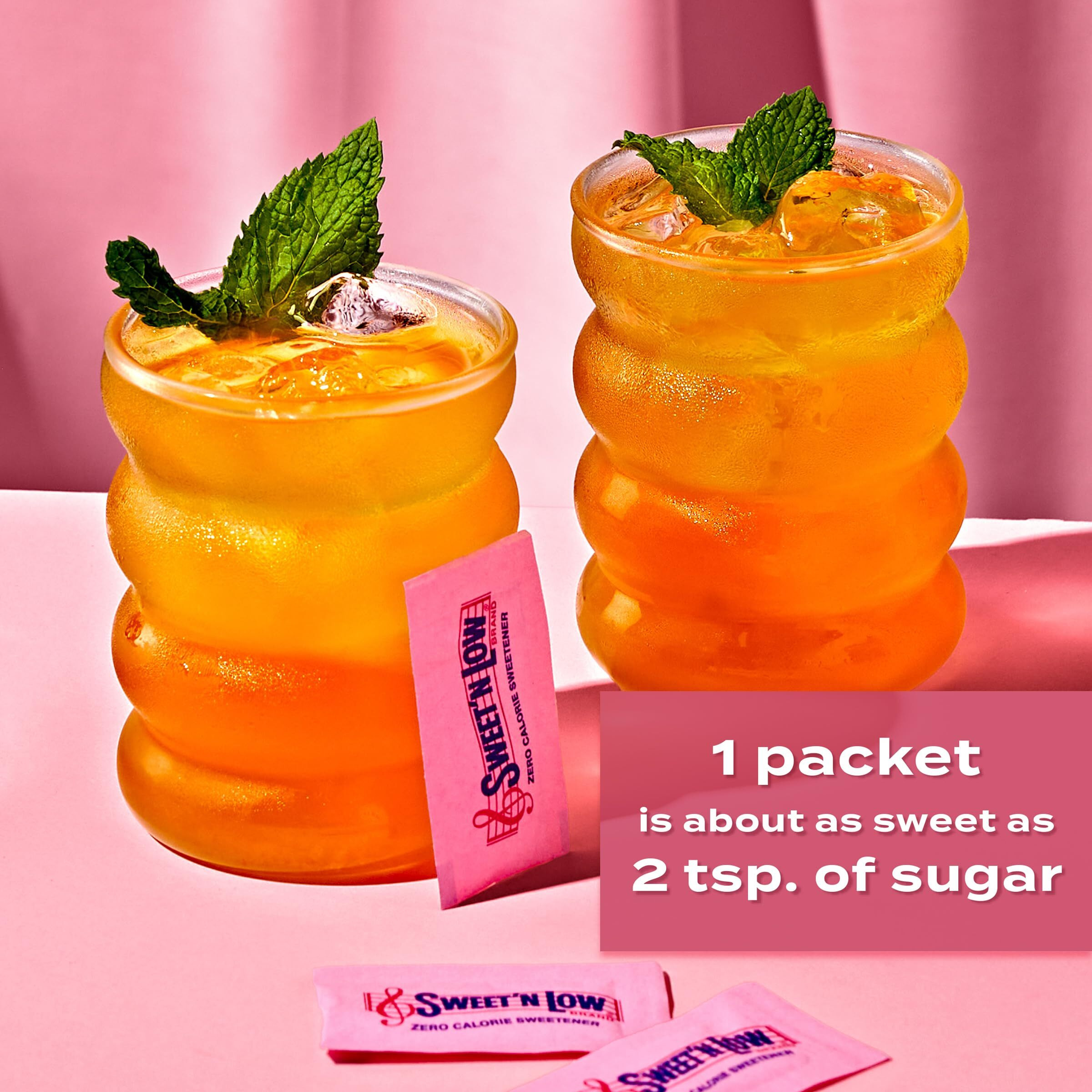 Sweet'N Low Zero Calorie Sweetener Packets, 100 Ct Box, 12 Pack, Kosher & Gluten Free, Low Glycemic Index, Individual Tea And Coffee Sweetener Packets