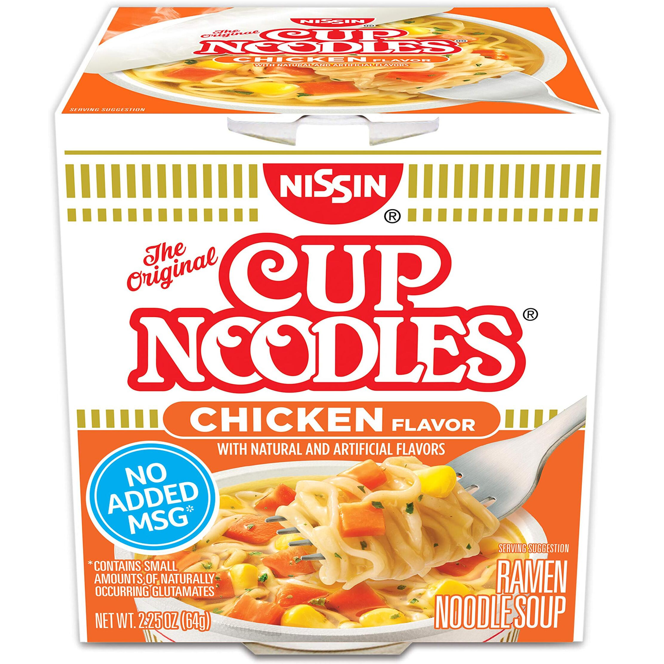 Nissin Cup Noodles Chicken Flavor Soup 2.25 Oz (Pack Of 12)