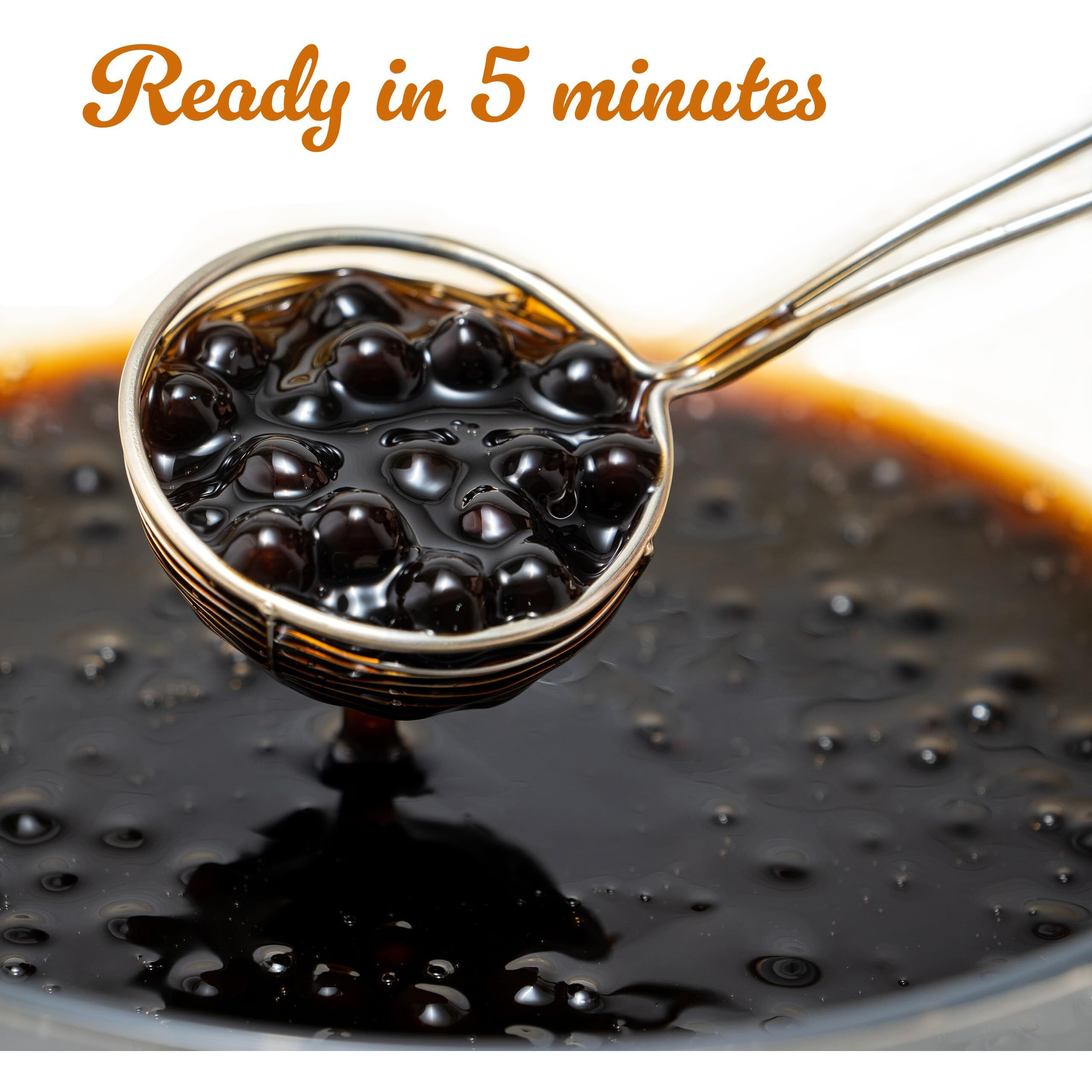 E-Fa Brand Boba Black Tapioca Pearl, Fresh Boba Bubble Tea Ready In 5 Minutes, 2.2 Lb (Pack Of 2)