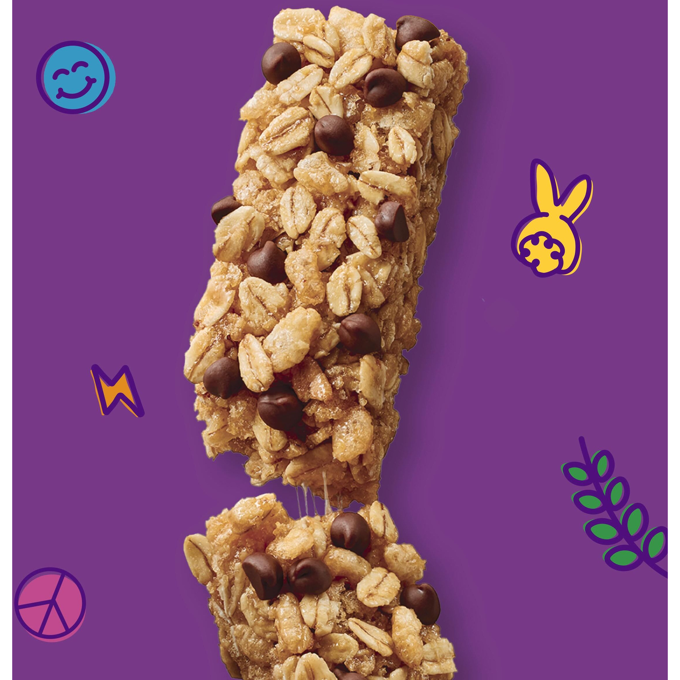 Annie's Organic Chewy Granola Bars, Chocolate Chip, 6 Bars, 5.34 Oz (Pack Of 12)