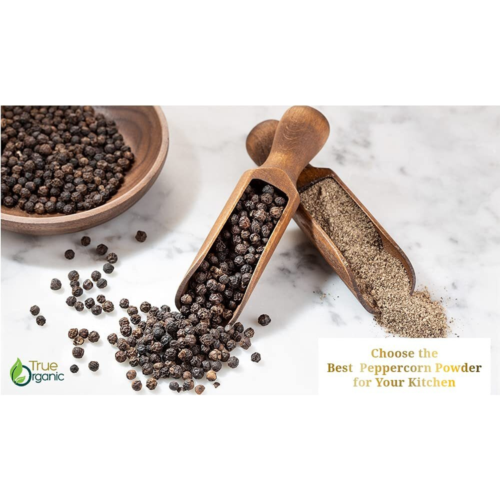 True Organic Ground Black Pepper 16 Oz - Usda & Kosher Certified, Pure Ceylon Premium Quality, Gluten-Free & Non-Gmo Black Pepper Powder