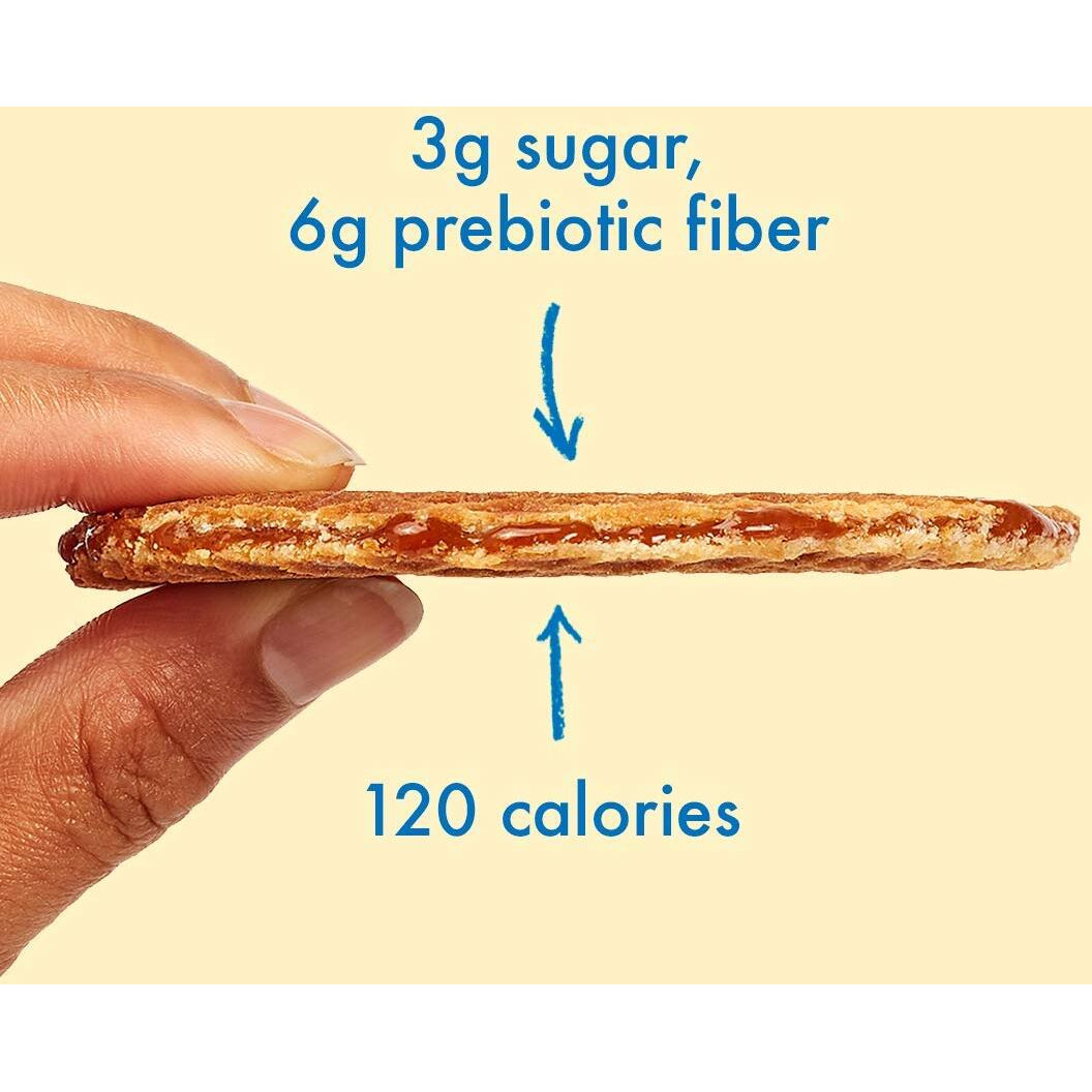 Rip Van Wafels Dutch Caramel & Vanilla Stroopwafels - Healthy Snacks - Non Gmo- Keto Friendly - Office Snacks - Low Sugar (3G) - Low Calorie- 48 Pack