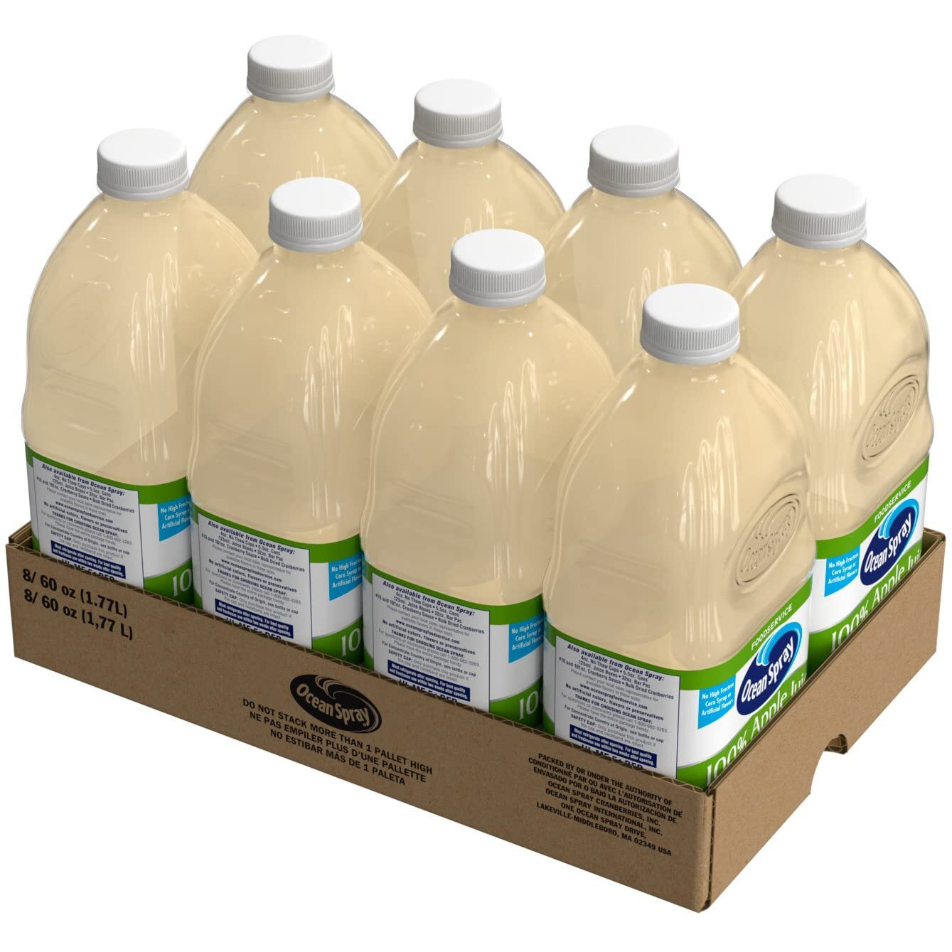 Ocean Spray 100% Apple Juice, 60 Fl Oz (Pack Of 8)