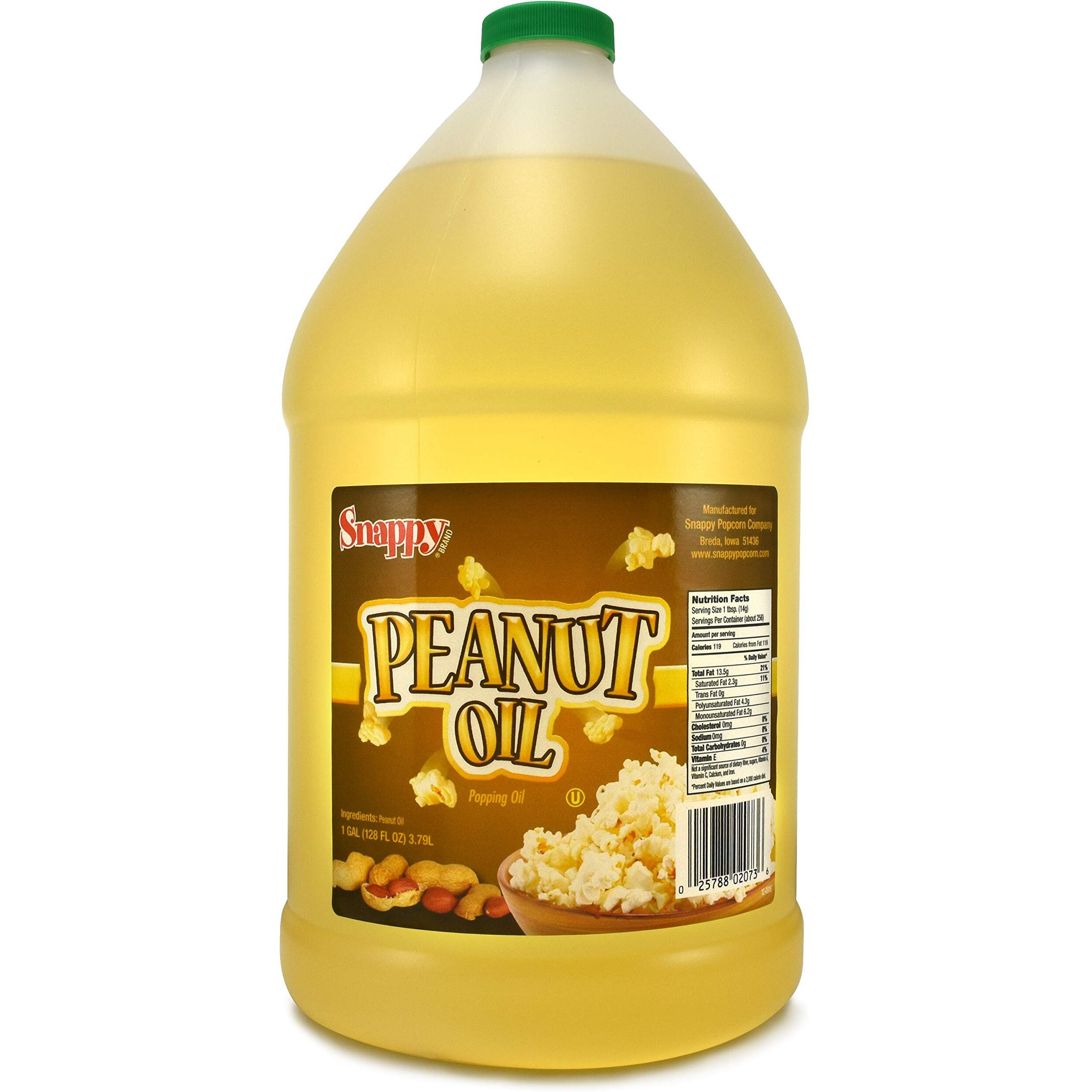 Snappy Popcorn 1 Gallon Snappy Pure Peanut Oil No Color Added, 128 Fl Oz