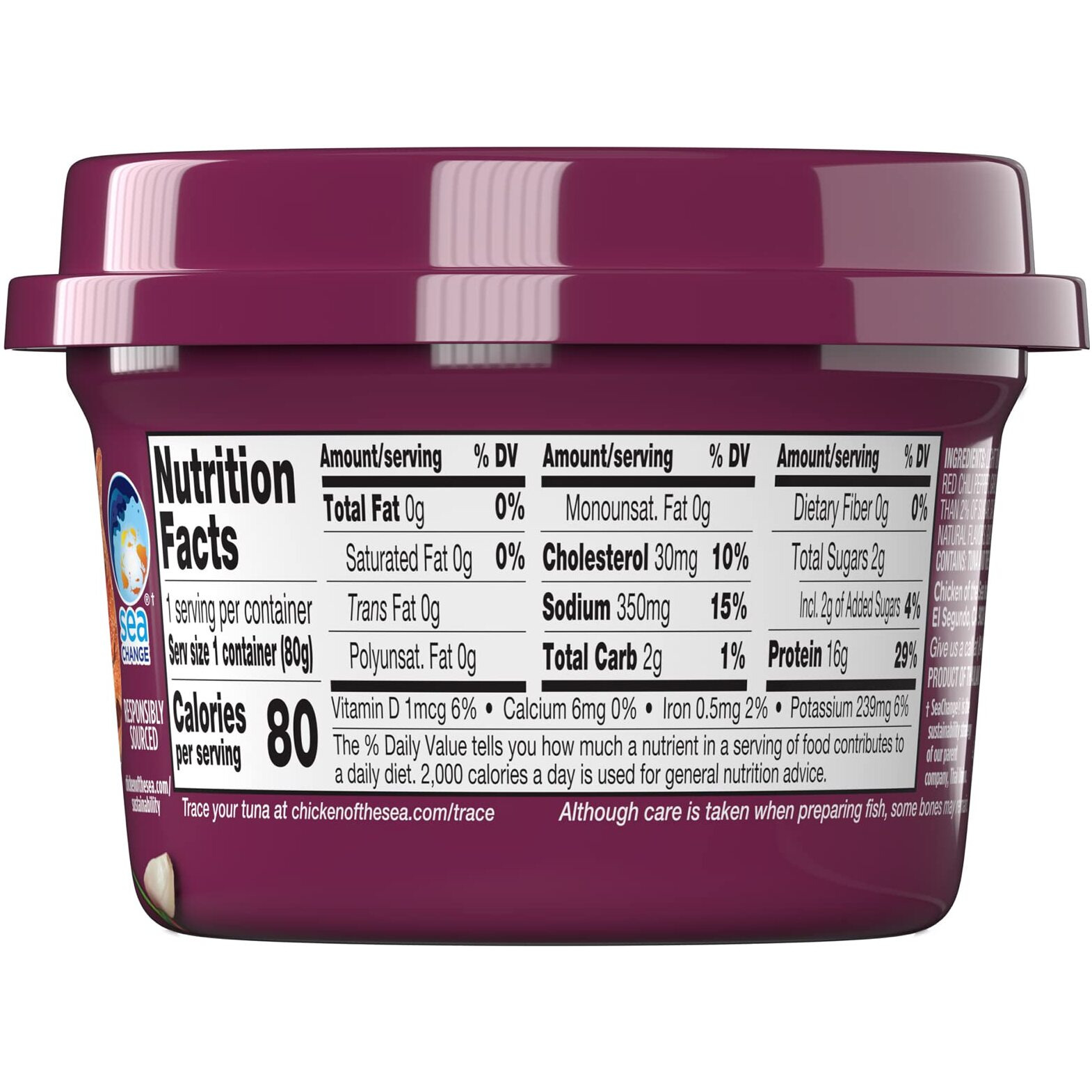 Chicken Of The Sea Infusions Tuna, 2.8 Ounce Cups (Pack Of 6), Wild Caught Tuna, Thai Chili
