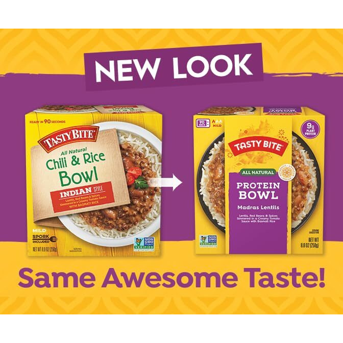 Tasty Bite Indian Style Chili & Rice Bowl, 8.8 Ounce, Pack Of 6, Ready To Eat, Organic Basmati, Microwaveable, Vegetarian