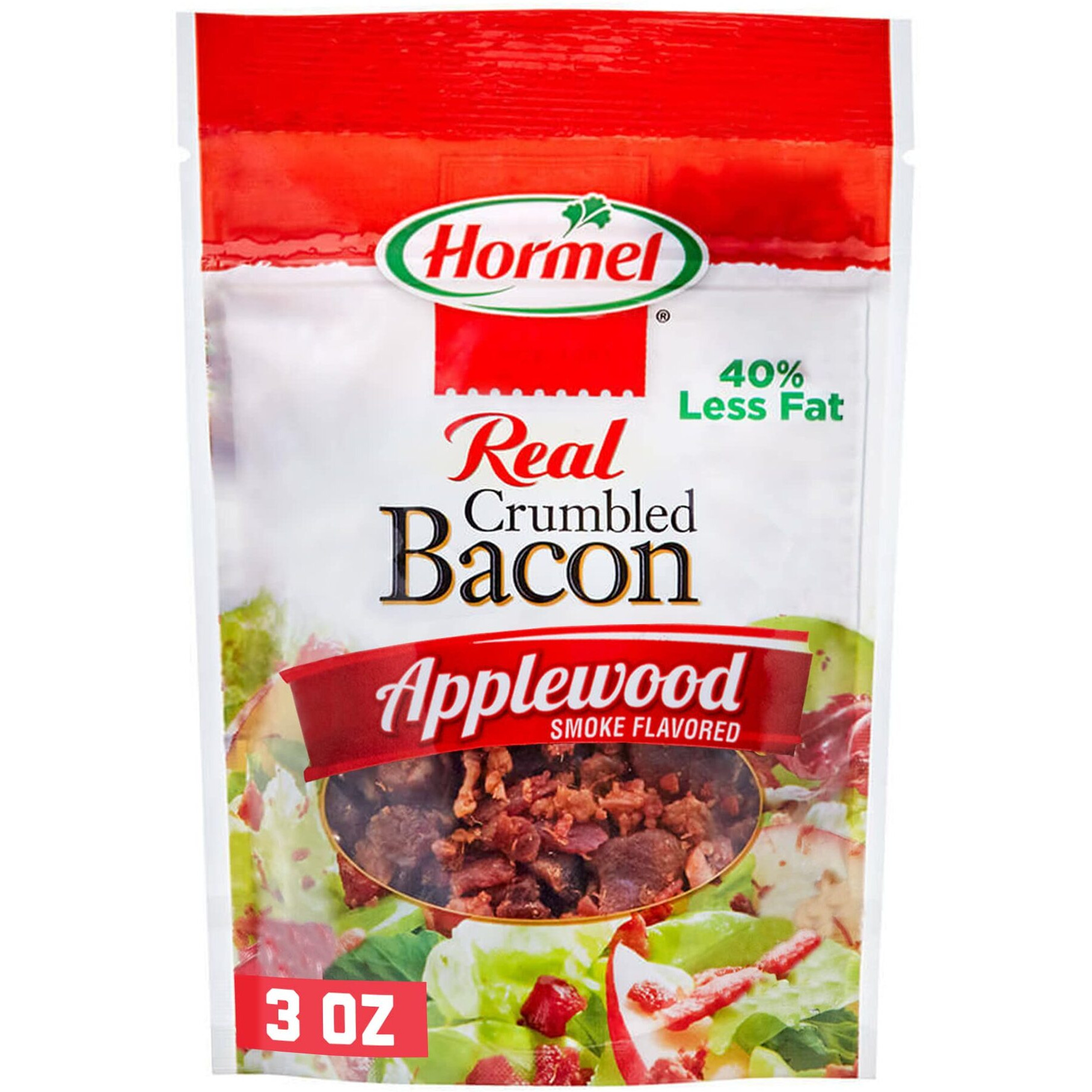 Hormel Bacon Toppings Applewood Crumbled Bacon, 3 Ounce (Pack Of 8)