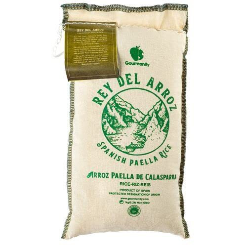 Gourmanity 2.2 Lb Spanish Calasparra Rice For Paella, Rey Del Arroz Authentic Spanish Calasparra Rice From Spain