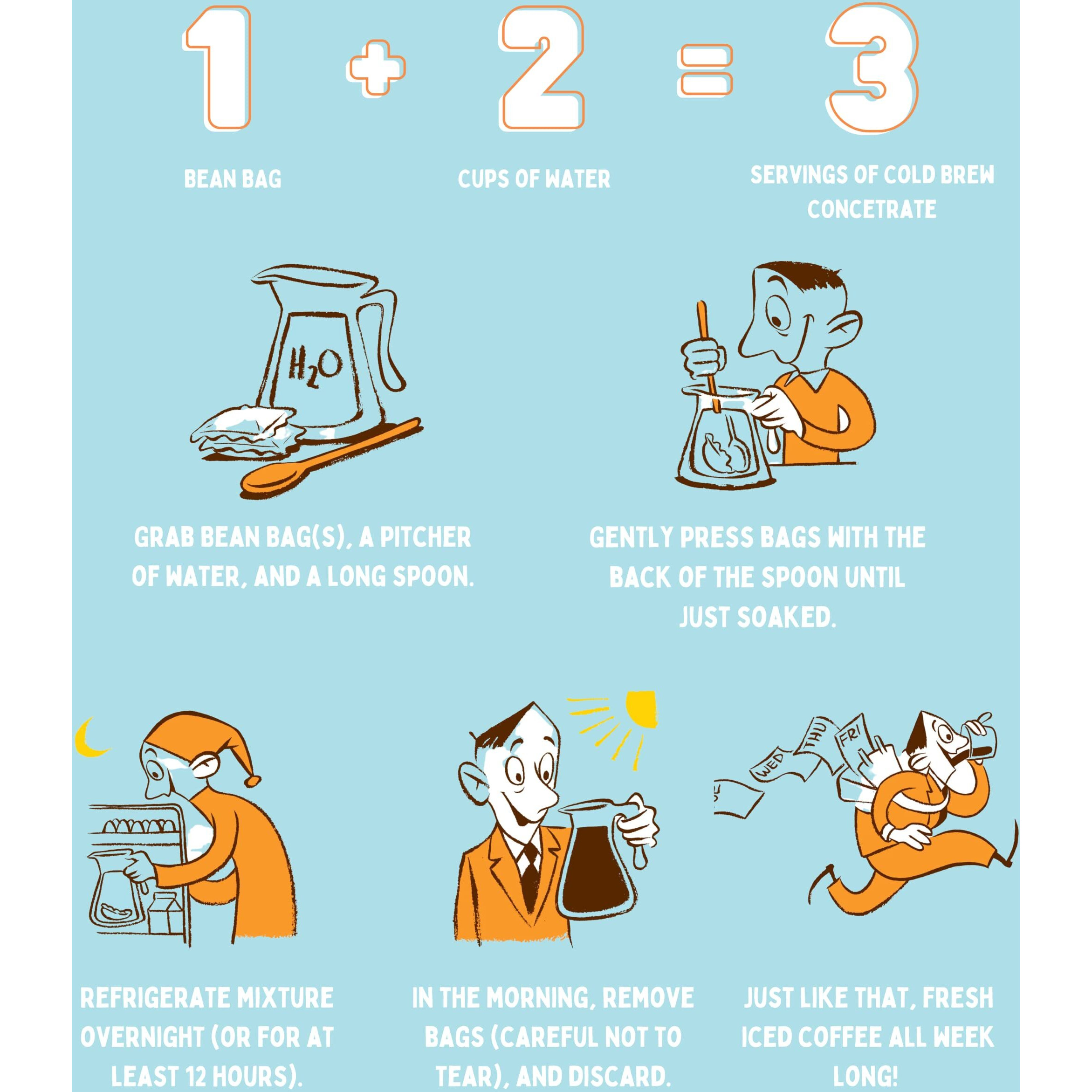 Grady's Cold Brew Coffee, French Vanilla, Bean Bag Bundle With 24 (2Oz.) Bean Bags