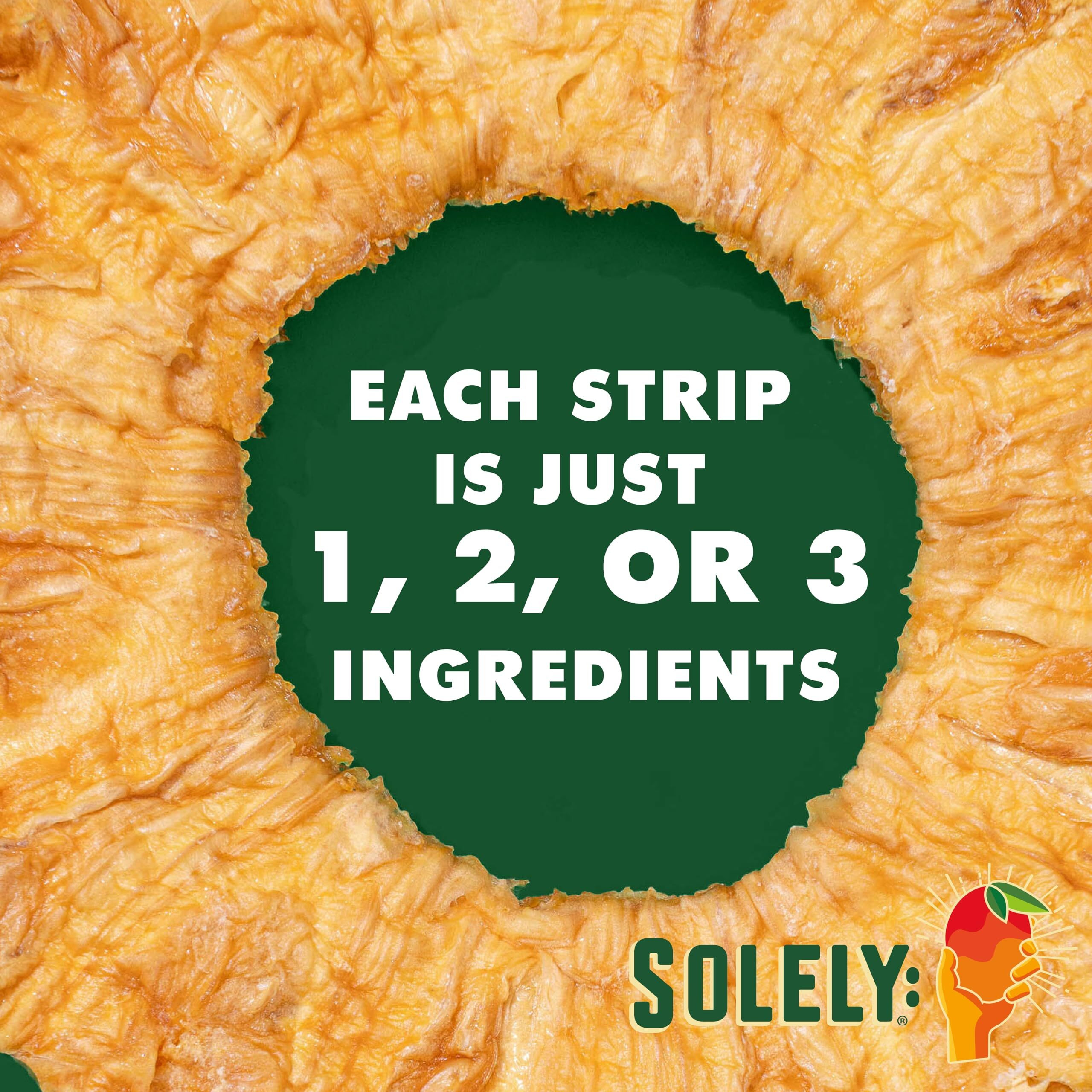 Solely - Organic Mango Fruit Jerky - 12 Individually Wrapped Fruit Strips - Fruit Leather Made From Dried Fruit - Healthy Snacks, Vegan - 0.8Oz (23G)