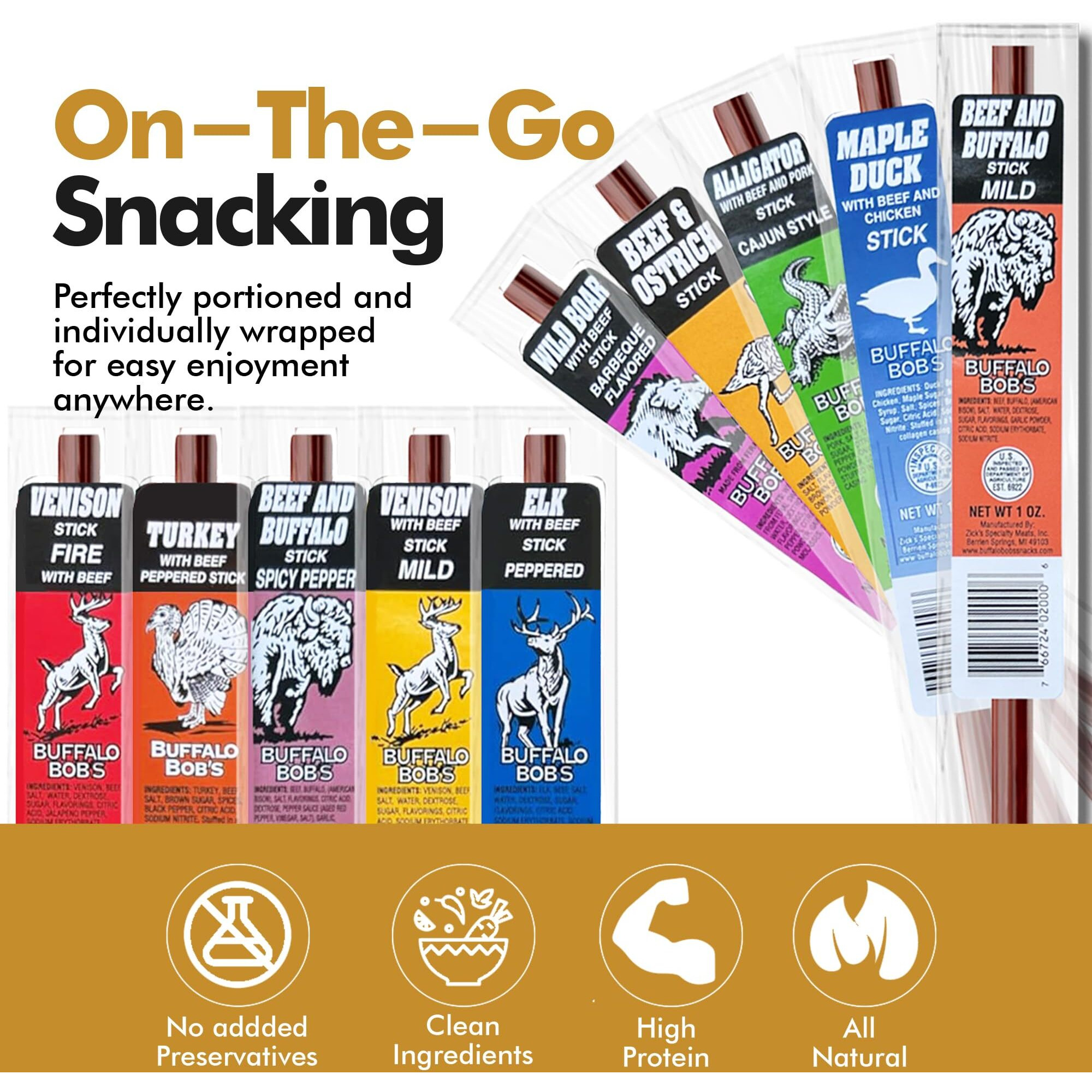 Jerky-N-Spice Wild Game Meat Sticks (10-Pack), Exotic Beef Jerky Variety Pack, Carnivore Snacks, Beef Jerkey, Beef Jerky Snack Packs, Gift Basket Men, Exotic Snacks, Meat Snacks, Gift Box Men, Carnivore Snax