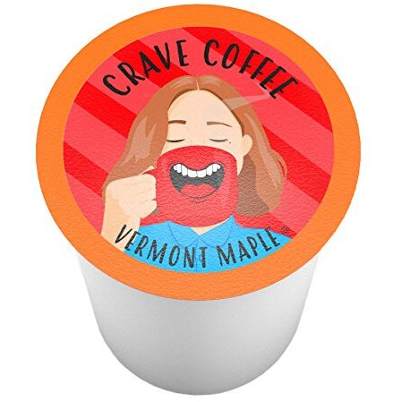Crave Beverages Flavored Coffee Pods, Compatible With Keurig K-Cup Brewers, Vermont Maple, 100 Count