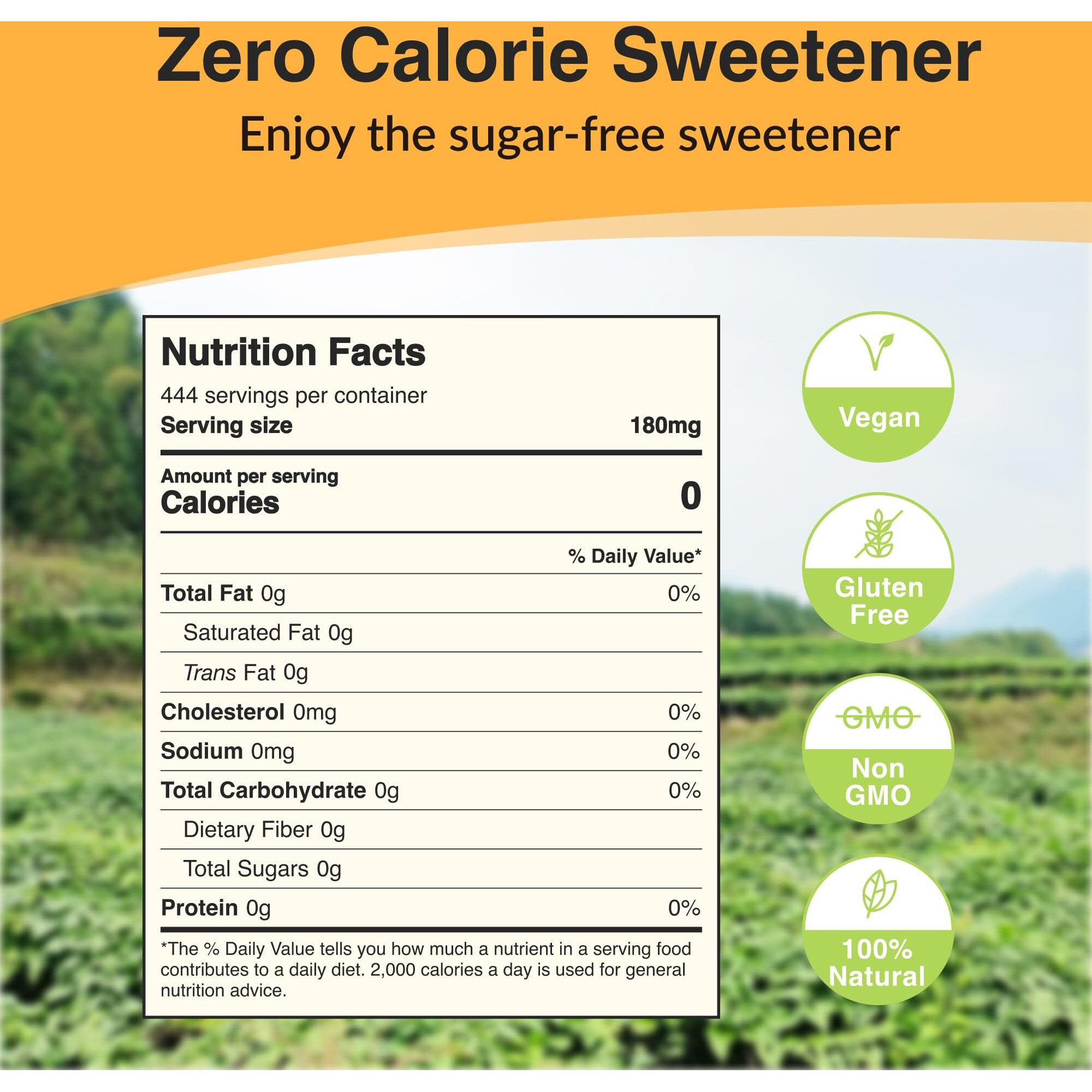 Namanna Pure Monk Fruit Sweetener - Zero Calorie, Zero Carb, Paleo And Keto Safe - (7% Mogroside V, 200G, 1,110 Servings) - 3 Pack