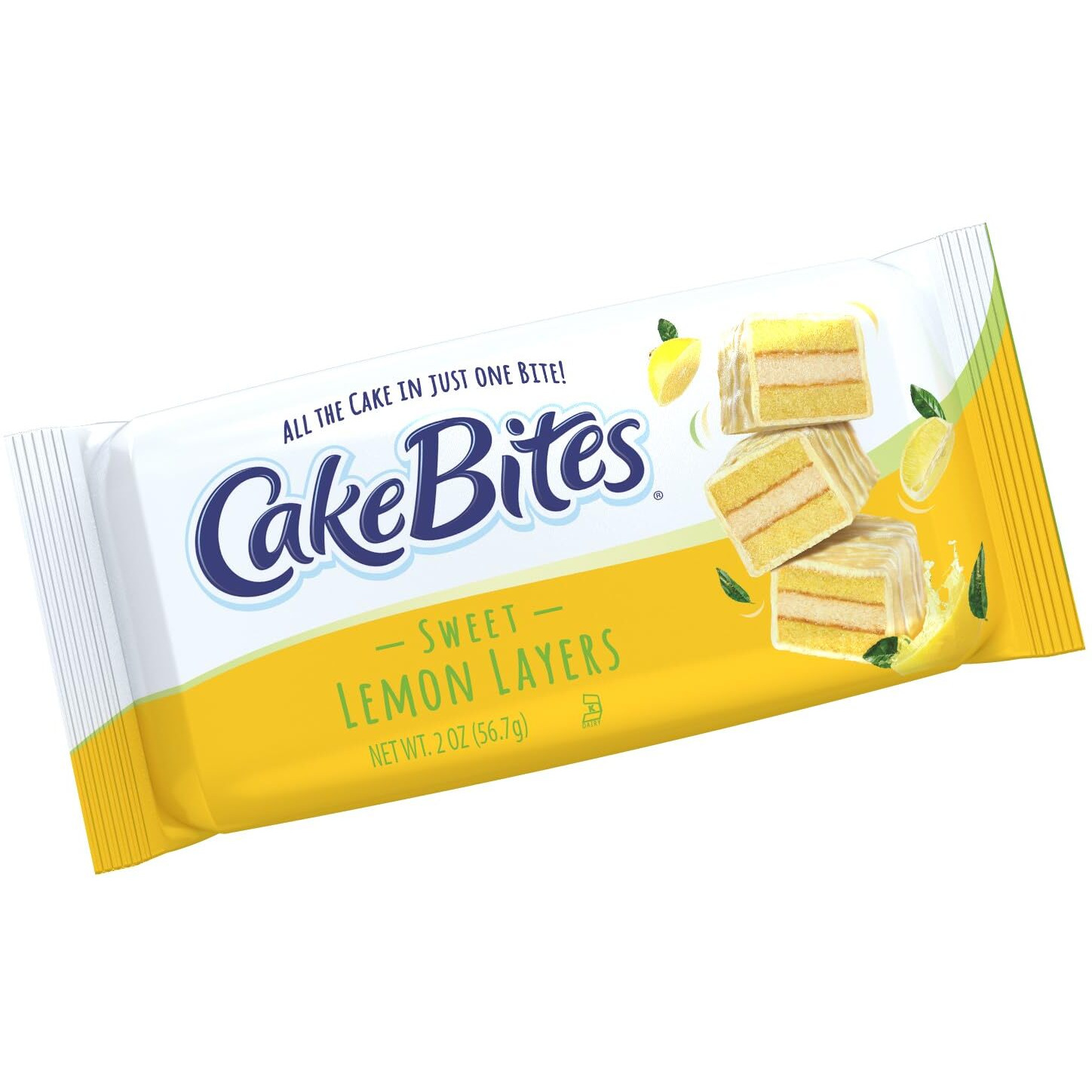 The Original Cakebites By Cookies United, Grab-And-Go Bite-Sized Snack, Sweet Lemon Layers, 12 Pack Of 3 Cookies