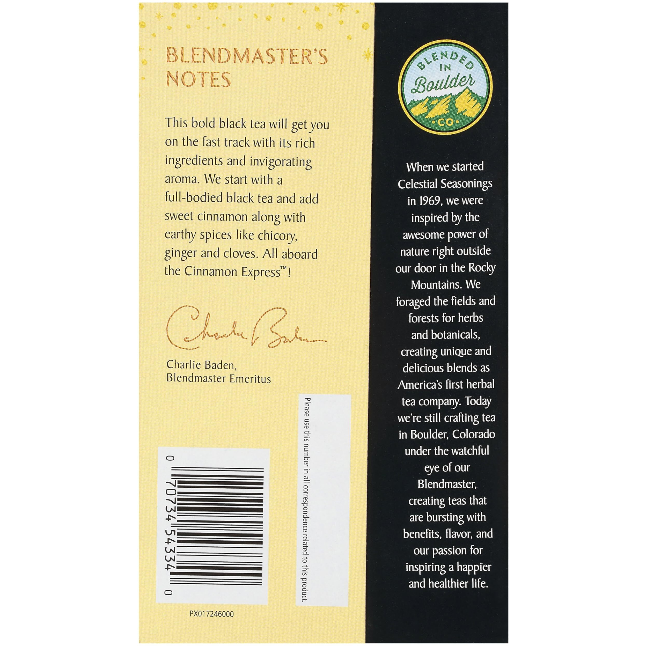 Celestial Seasonings Black Tea, Cinnamon Express, 20 Count (Pack Of 6) (Packaging May Vary)