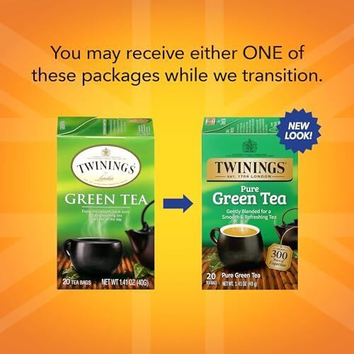 Twinings Green Tea, 20 Count (Pack Of 6), Individually Wrapped Bags, Smooth Flavour, Enticing Aroma, Caffeinated, Enjoy Hot Or Iced