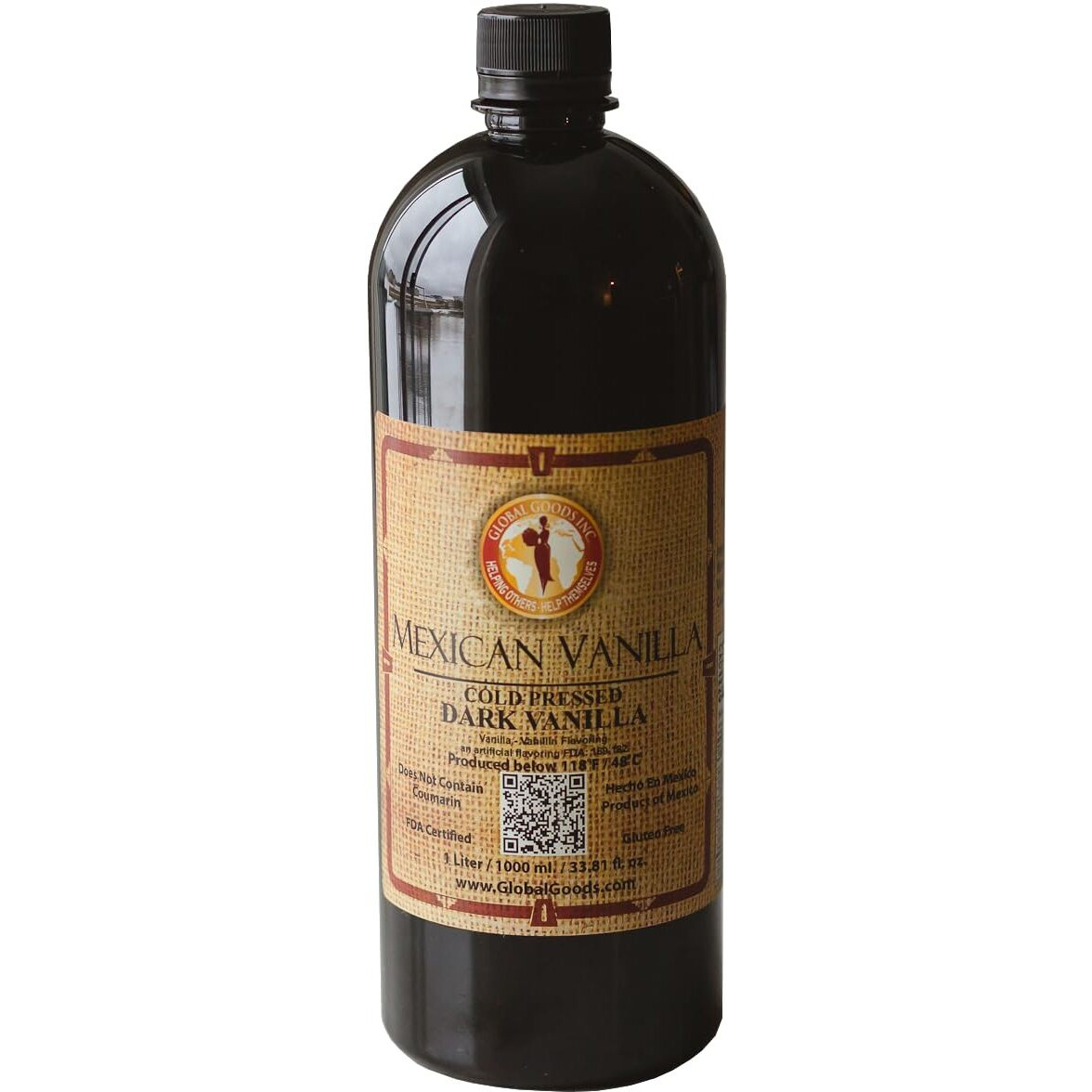 Pure Dark Mexican Vanilla Extract (Dark, 1 Liter, 33.81 Fl Oz)