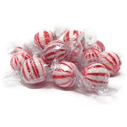 Yankee Traders Hard Candy Balls, Peppermint Striped, 2 Pound