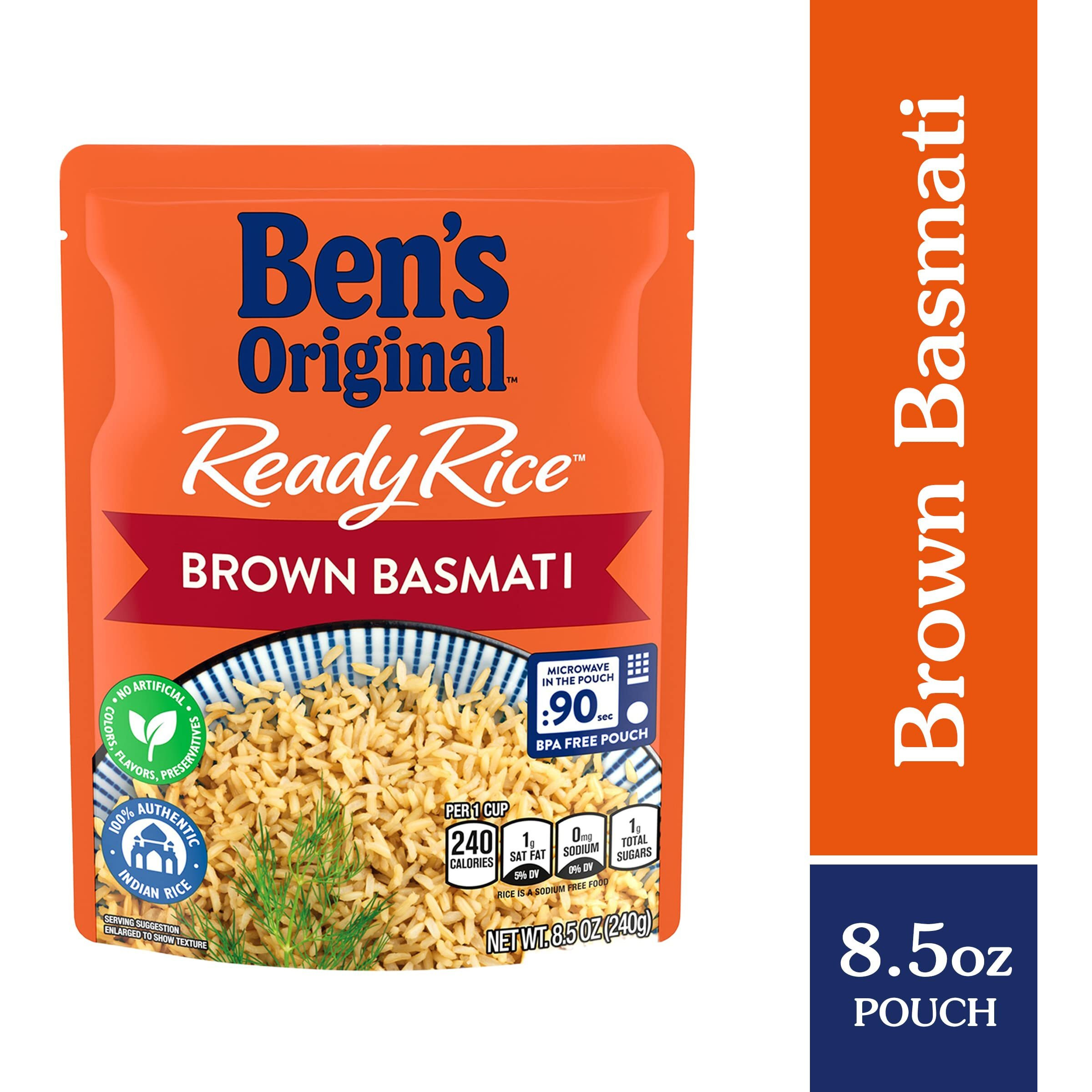 Ben's Original Ready Rice Brown Basmati Rice, Easy Dinner Side, 8.5 Oz Pouch (Pack Of 12)