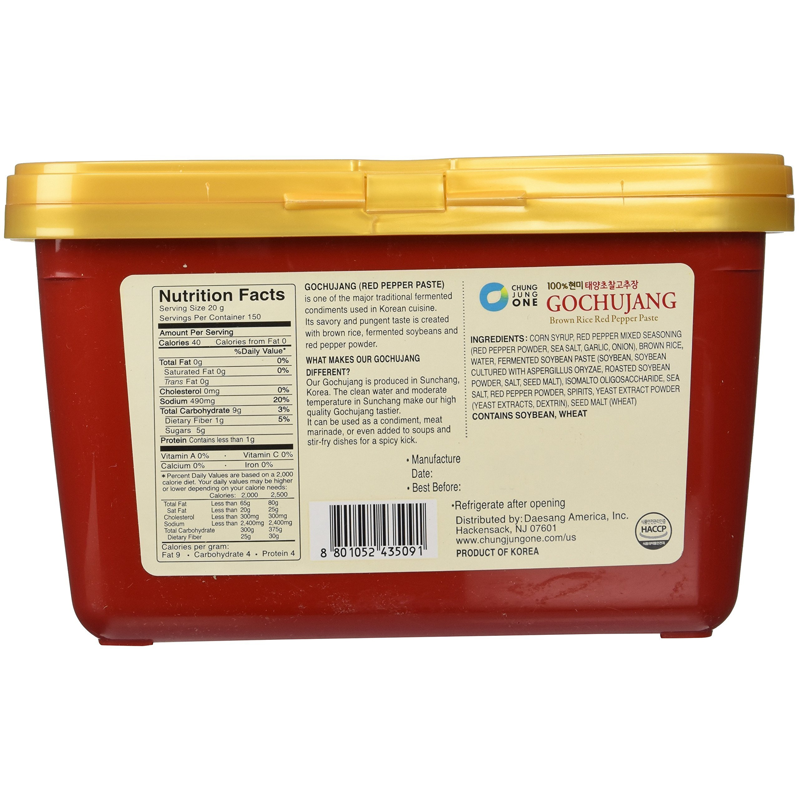 Chung Jung One Sunchang Gochujang - Red Pepper Paste (6.6Lbs) (3Kg)