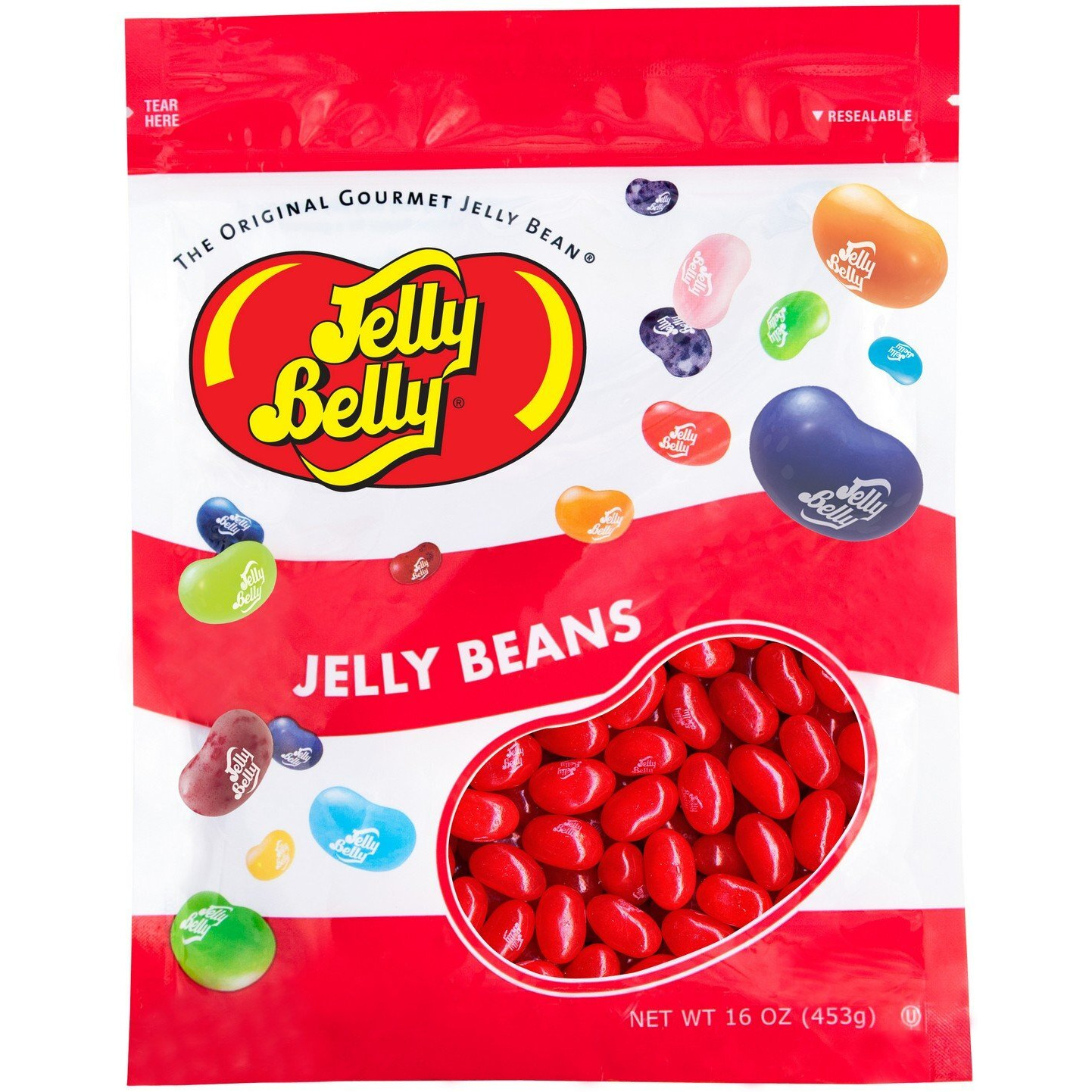 Jelly Belly Red Apple Jelly Beans - 1 Pound (16 Ounces) Resealable Bag - Genuine, Official, Straight From The Source