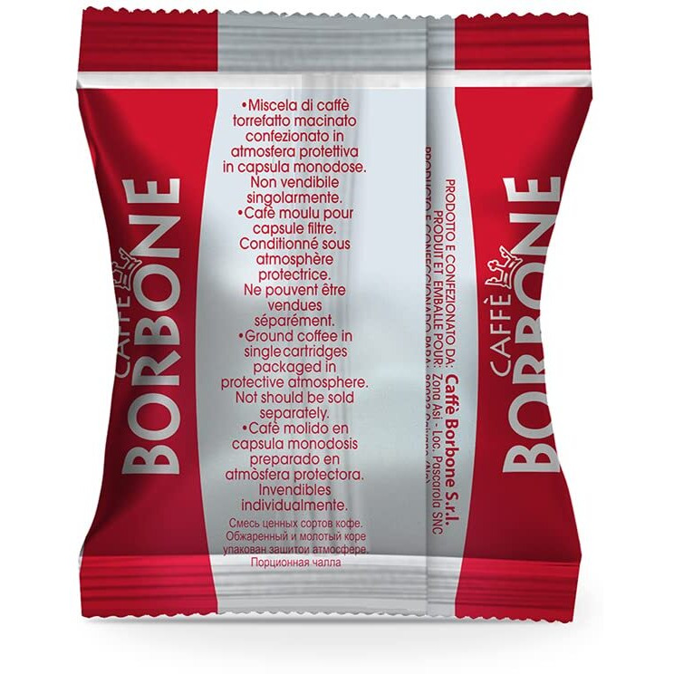 Caffe Borbone Nespresso Compatible Coffee Pods, Red Blend, Medium Roast, Premium Robusta Blend, Strong And Creamy - Not Compatible With Vertuo - 50 Count