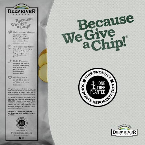 Deep River Snacks Original Sea Salt Kettle Cooked Potato Chips, 5-Ounce (Pack Of 12)