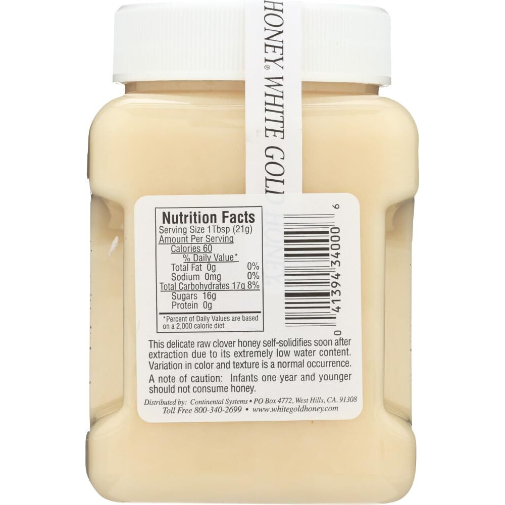 White Gold Raw Honey, 2 Pack, 23 Ounce Each  46 Ounce