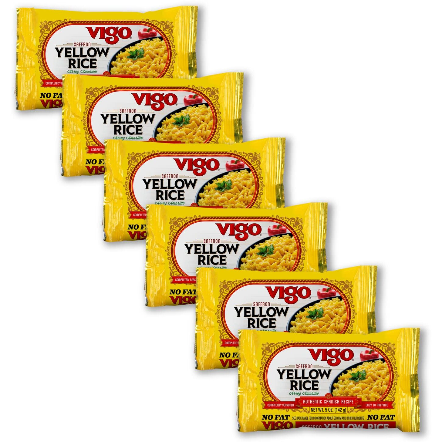Vigo Authentic Saffron Yellow Rice, Low Fat, 5Oz (Pack Of 6)