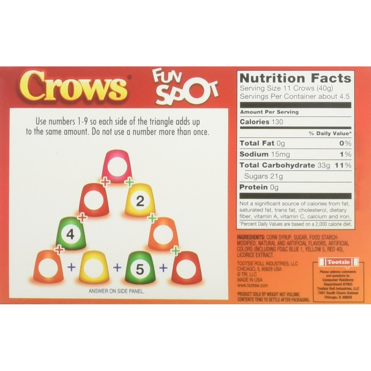 Crows Licorice Flavored Gumdrops (Pack Of 3) 6.5 Oz Theater Boxes