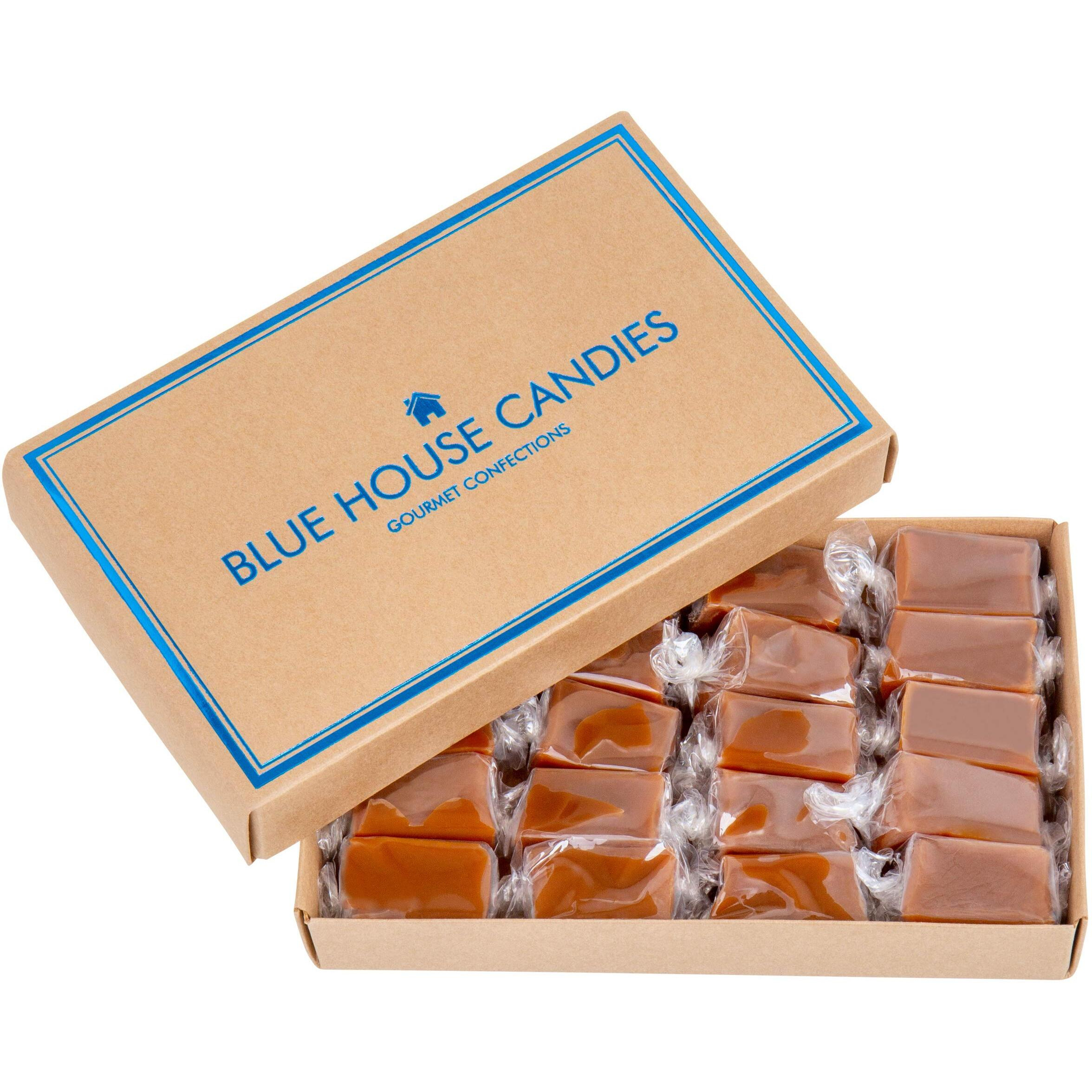 Blue House Soft And Chewy Handcrafted Gourmet Caramel Candies, Gift Boxed (Sea Salt Caramels)
