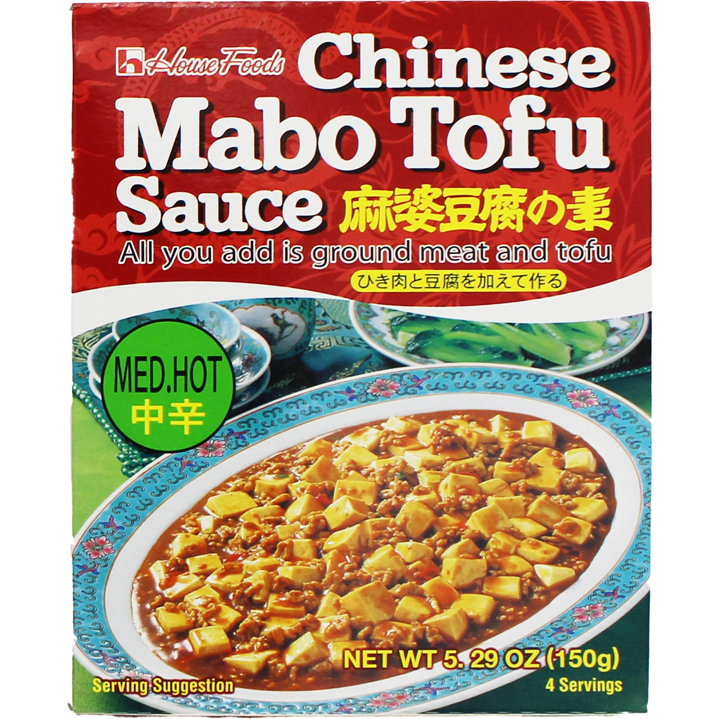 House Foods Chinese Mabo Tofu Sauce Medium Hot, 5.29 Oz Pack Of 10