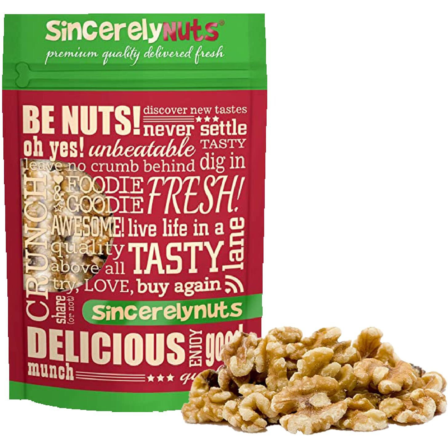Sincerely Nuts Raw Shelled Walnuts (3Lb Bag) | No Shell Walnut Halves And Pieces | Easy To Eat & Cook Right Out Of The Bag | Kosher & Gluten Free Superfood | Plant Based Fiber & Healthy Fats
