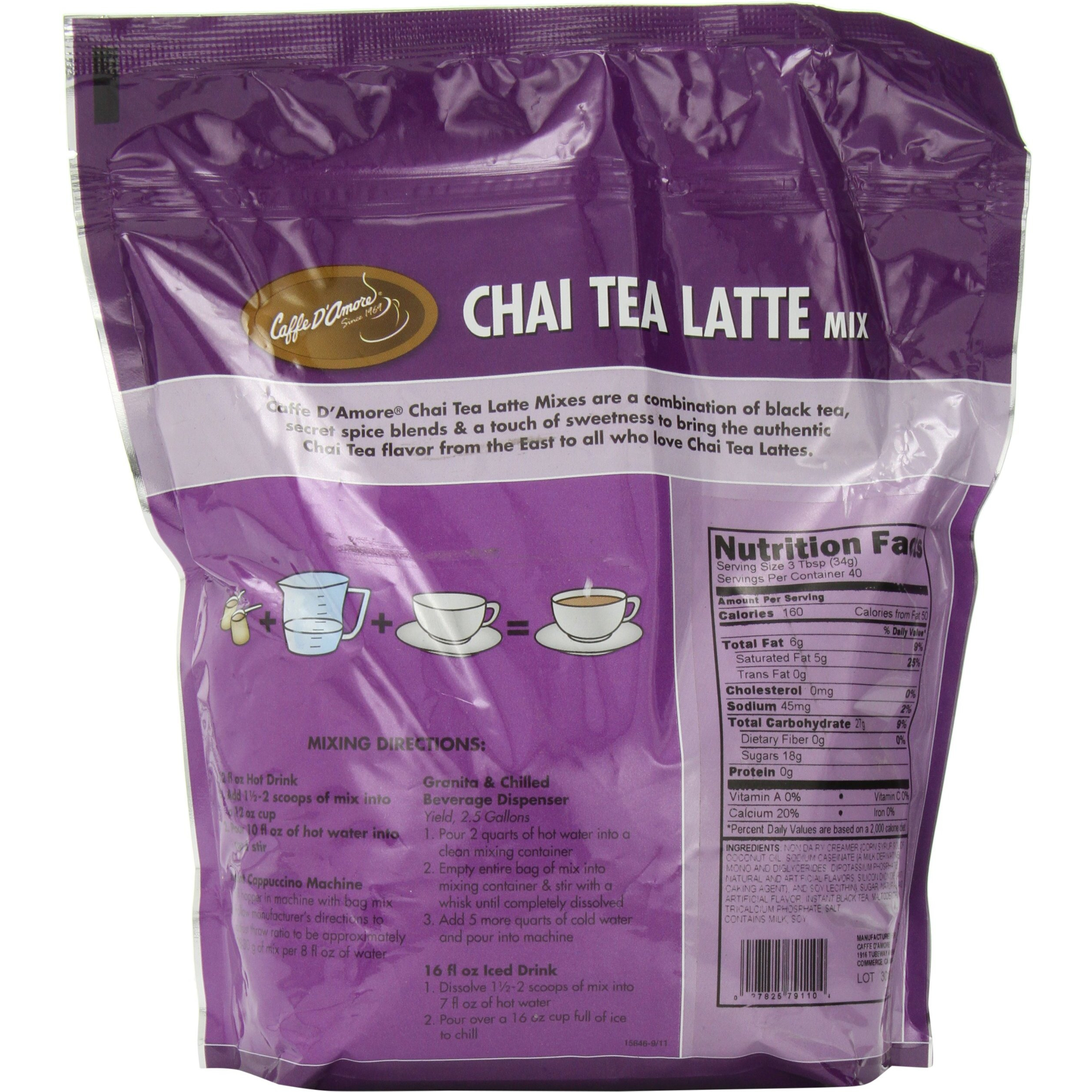 Chai Amore East India Spice Tea Latte Blended Drink Mix, 3 Pounds