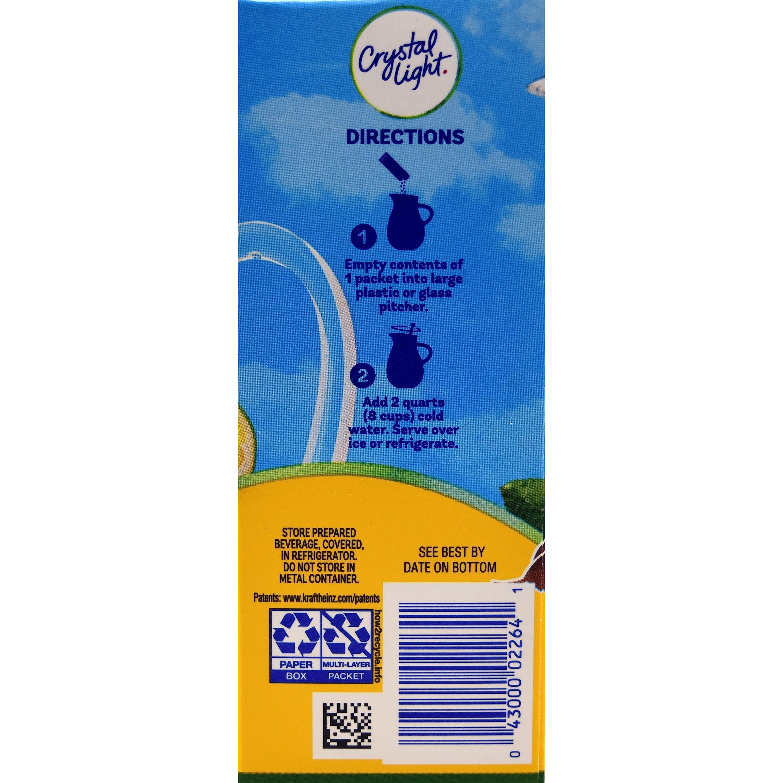 Crystal Light Decaf Lemon Iced Tea Natural Flavor Drink Mix, 12-Quart Canister (Pack Of 5)