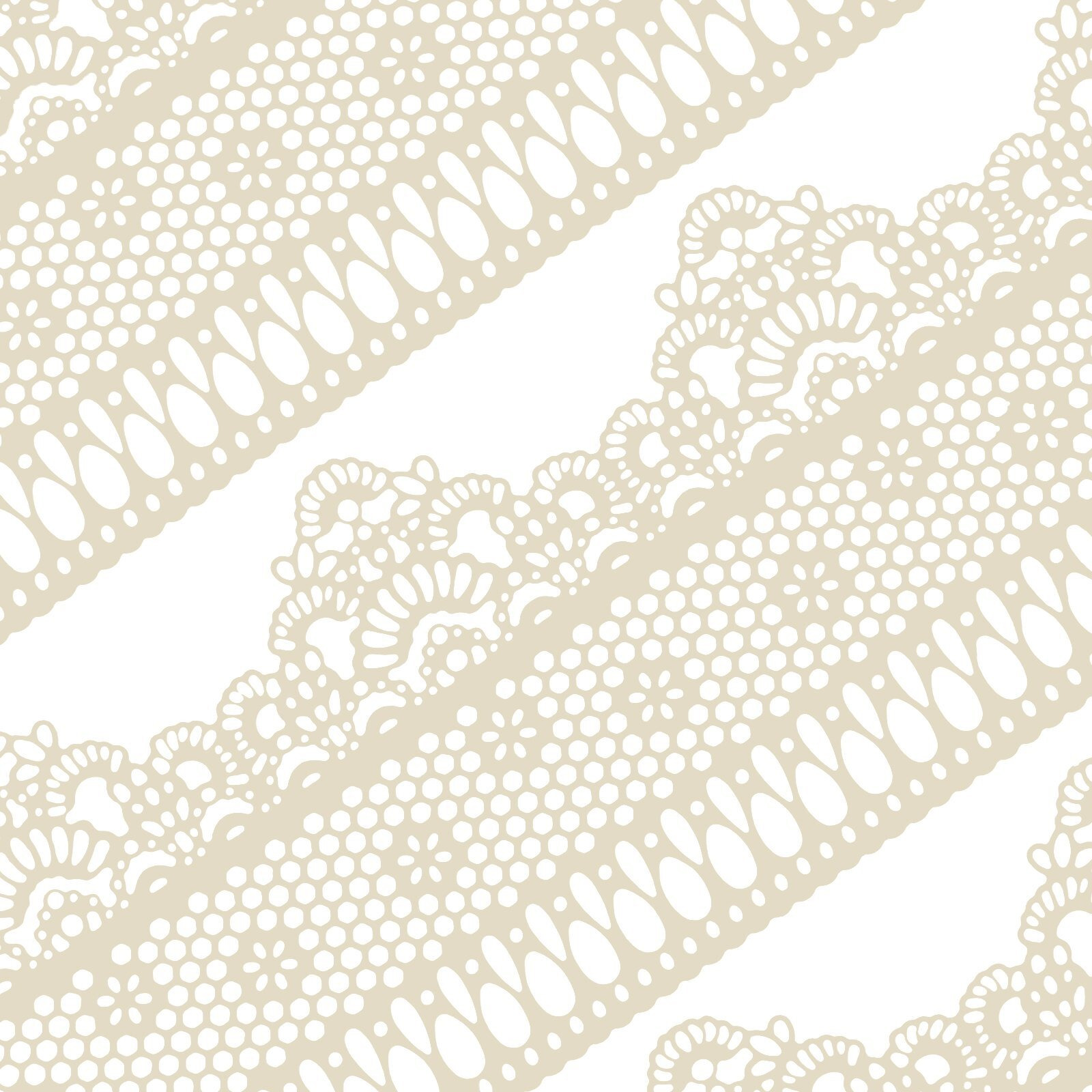 Funshowcase Ready To Use Edible Cake Lace Lattice With Small Daisy Ivory White 14-Inch 10-Piece Set