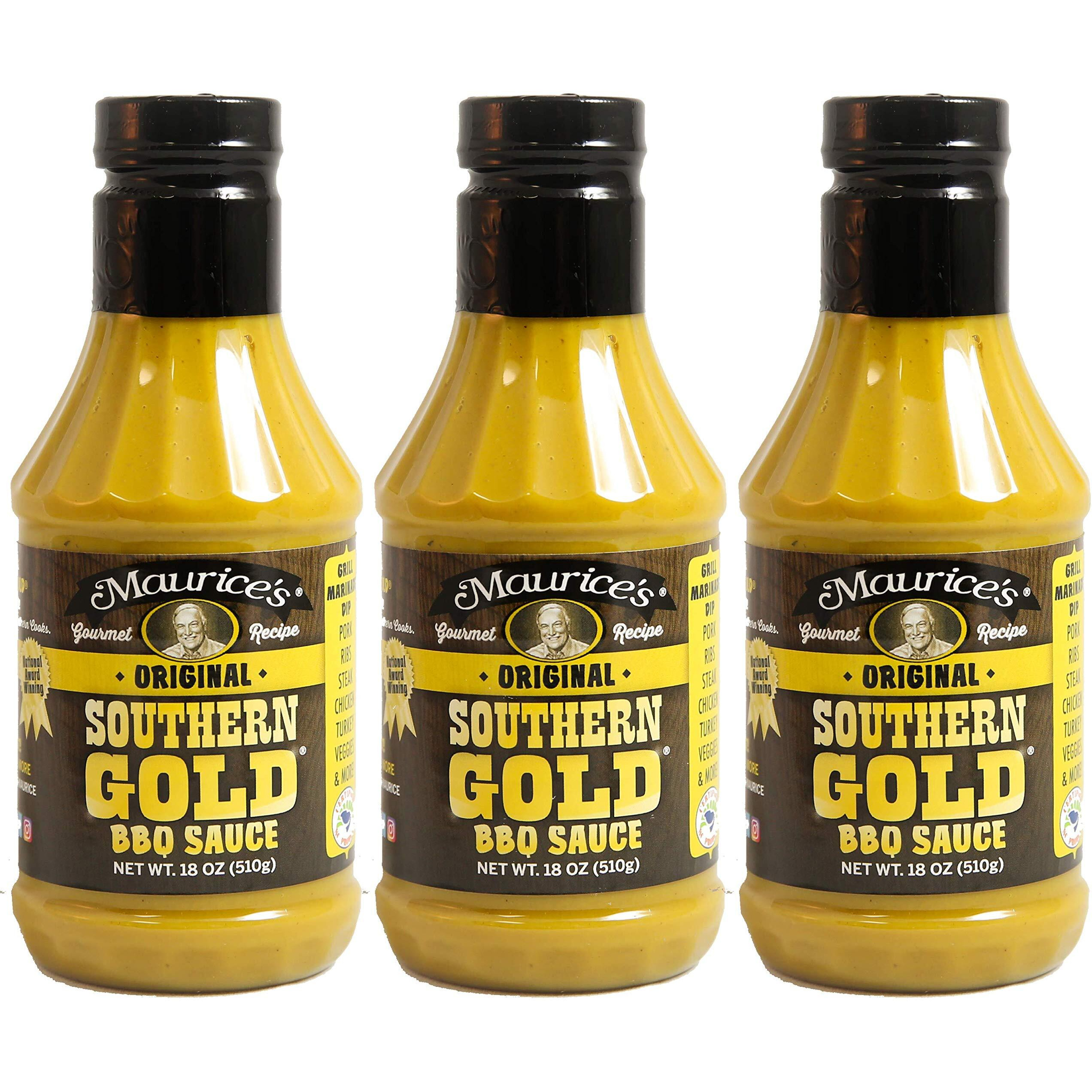 Maurice's Southern Gold Bbq Sauce, Original 18 Oz (Pack Of 3)