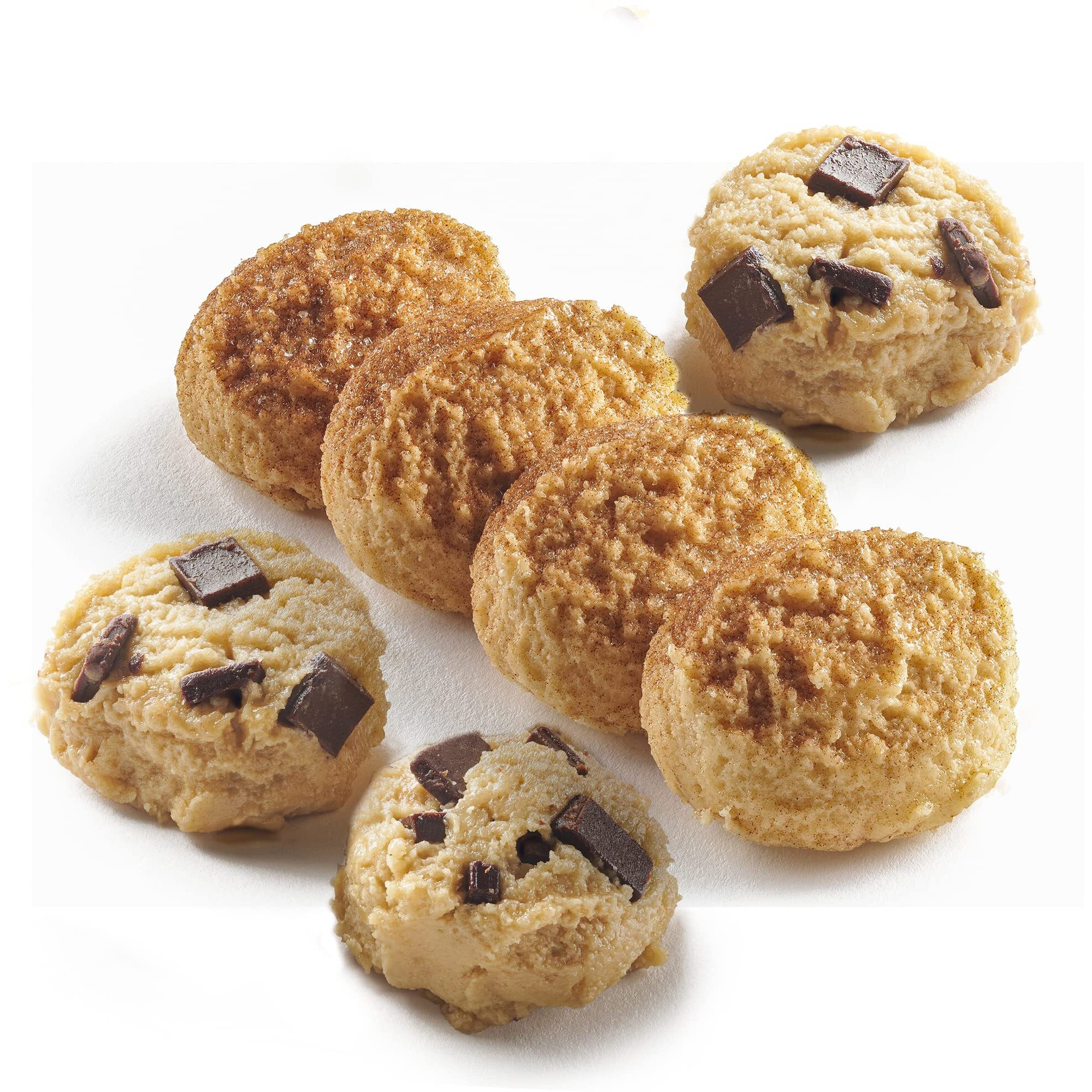 David's Cookies Preformed Frozen Cookie Dough - Chocolate Chunk & Snickerdoodle - 96 Count