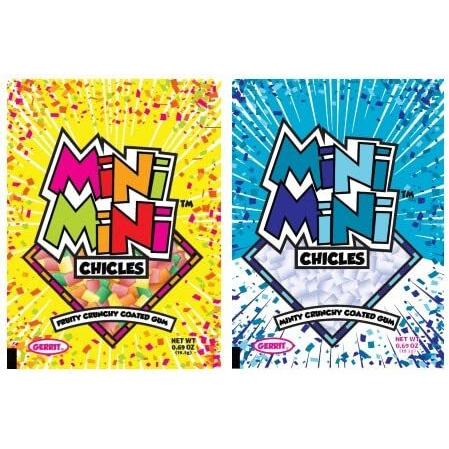 Gerrits Mini Mini Fruit Chicles Gum, 0.79 Ounce Pouches - 20 Count Display Box