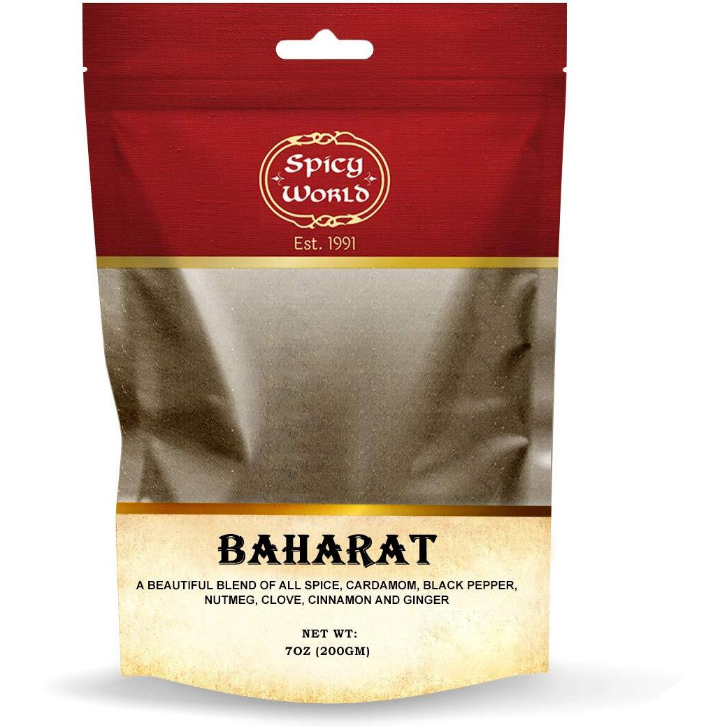 Spicy World Baharat Spice Blend 7 Oz - Middle Eastern Mixed Spices Seasoning - No Additives No Preservatives No Fillers (7 Ounce Bag)